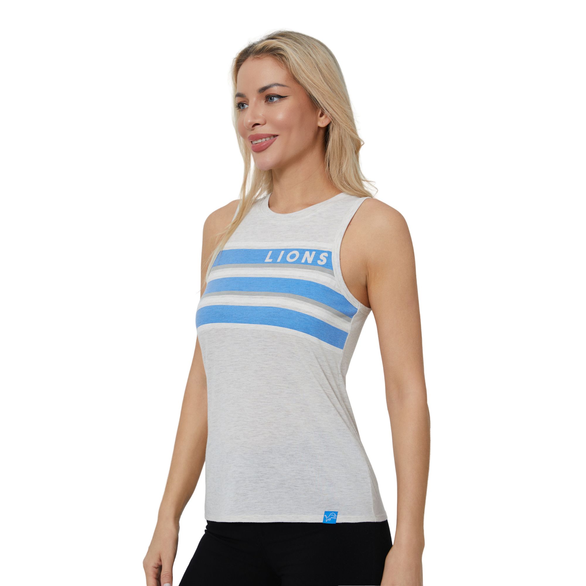 Concepts Sport Women's Detroit Lions Cream Birch Stripe Tank Top product image