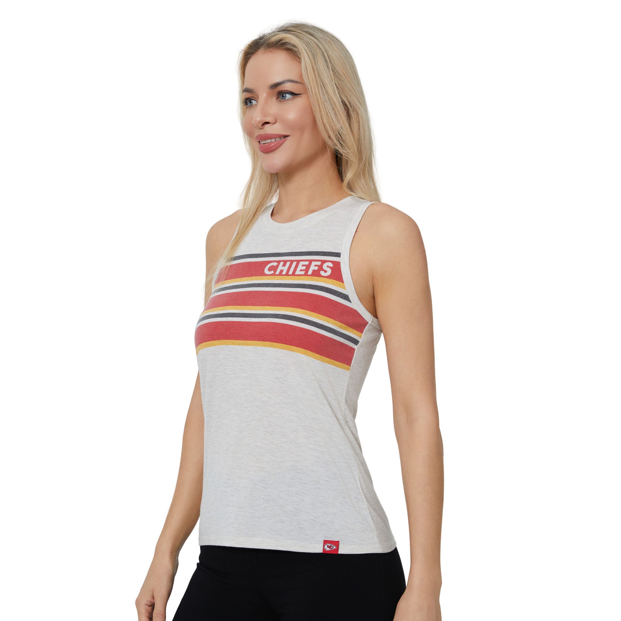 Concepts Sport Women's Kansas City Chiefs Cream Birch Stripe Tank Top product image