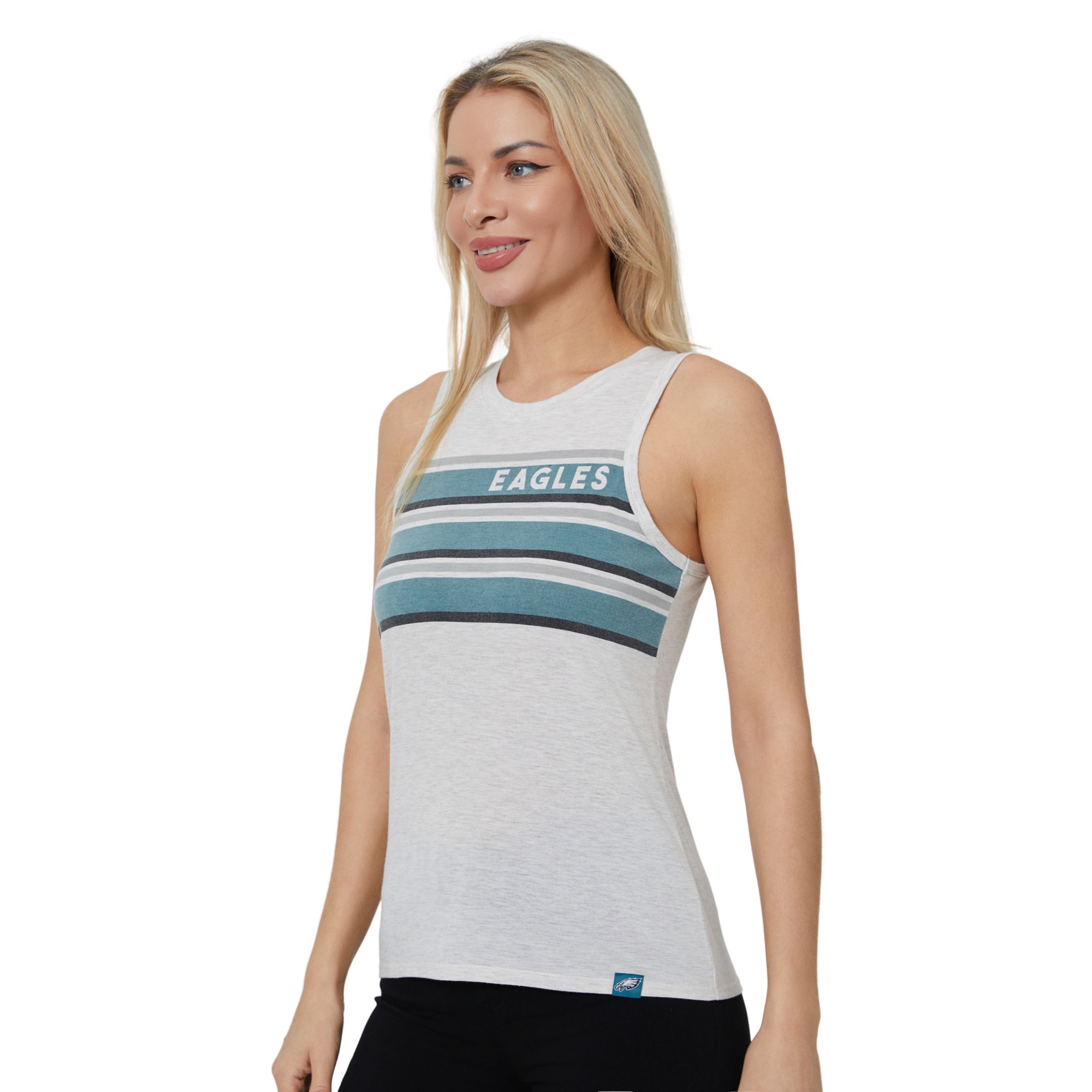 Concepts Sport Women's Philadelphia Eagles Cream Birch Stripe Tank Top product image