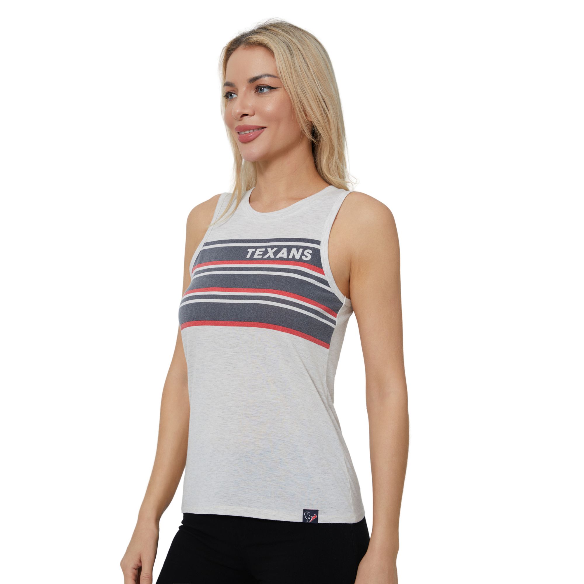 Concepts Sport Women's Houston Texans Cream Birch Stripe Tank Top product image