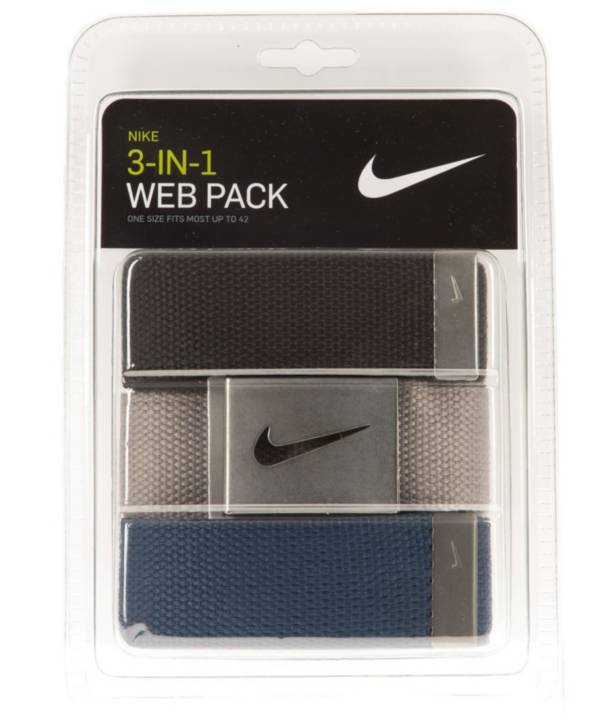 Nike Men's Web Golf Belt 3-Pack | DICK'S Sporting Goods