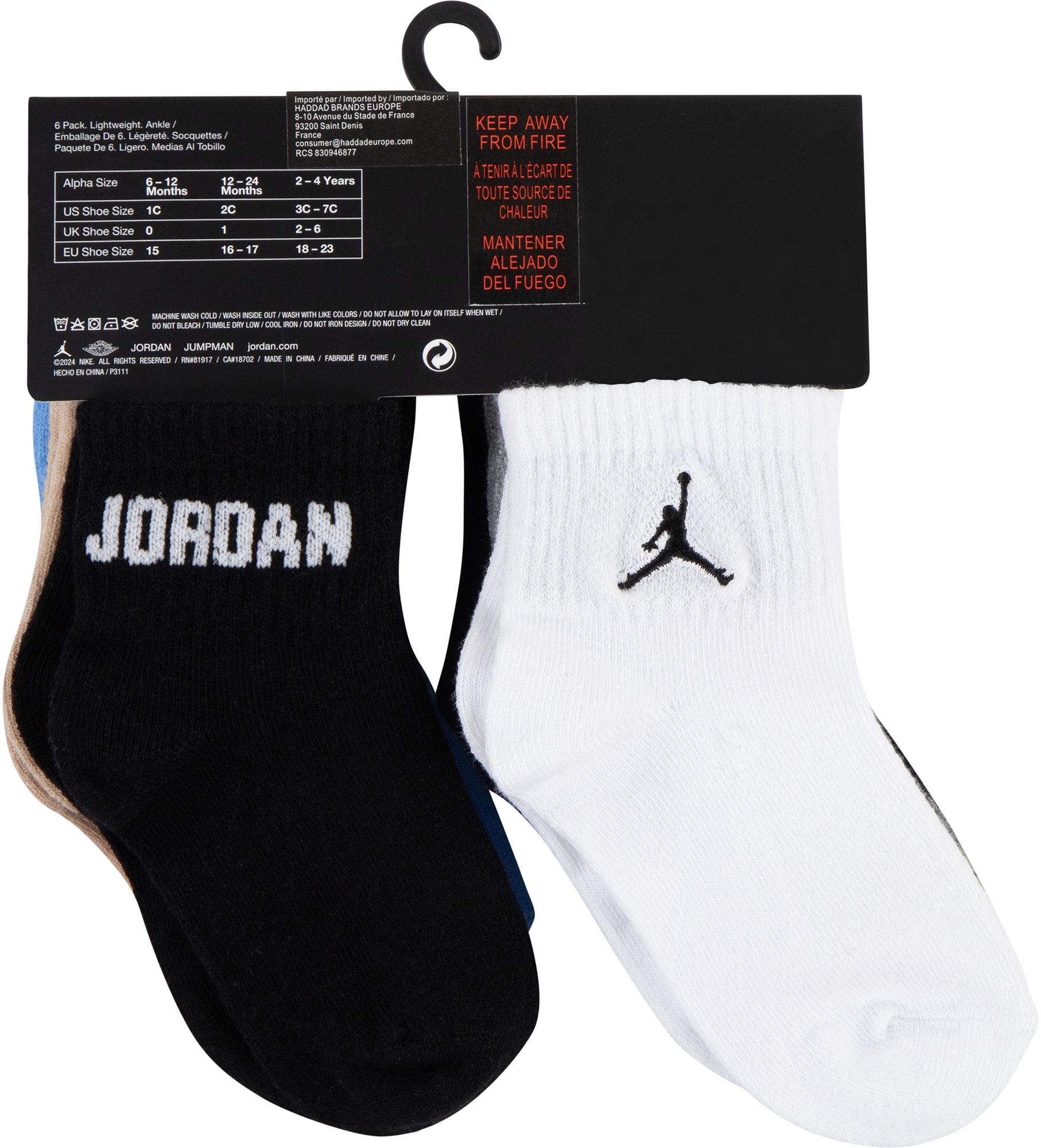 Jordan Toddler Everyday Essentials Ankle Socks - 6 Pack product image