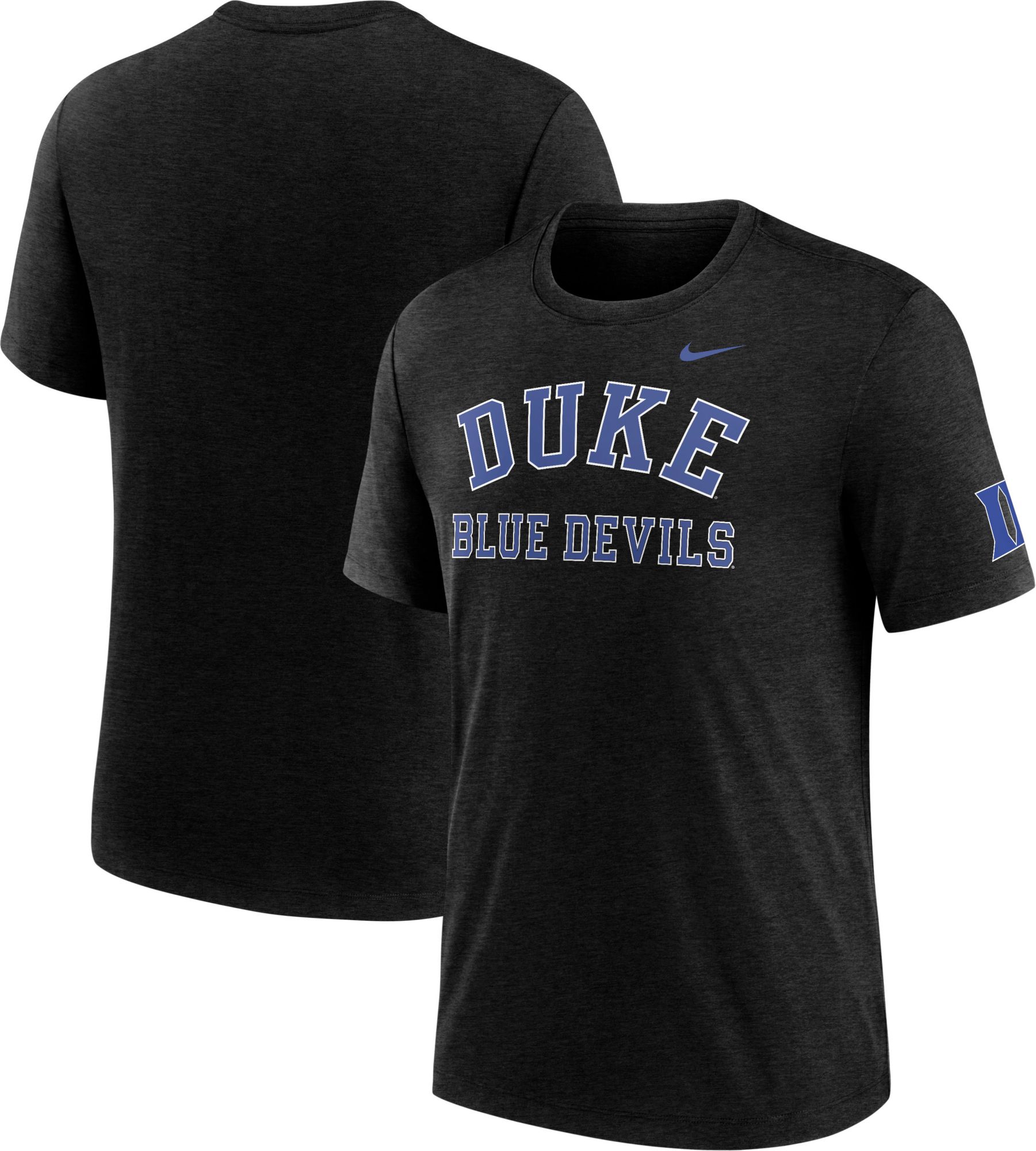 Nike Men's Duke Blue Devils Black Heather Tri-Blend Logo T-Shirt product image