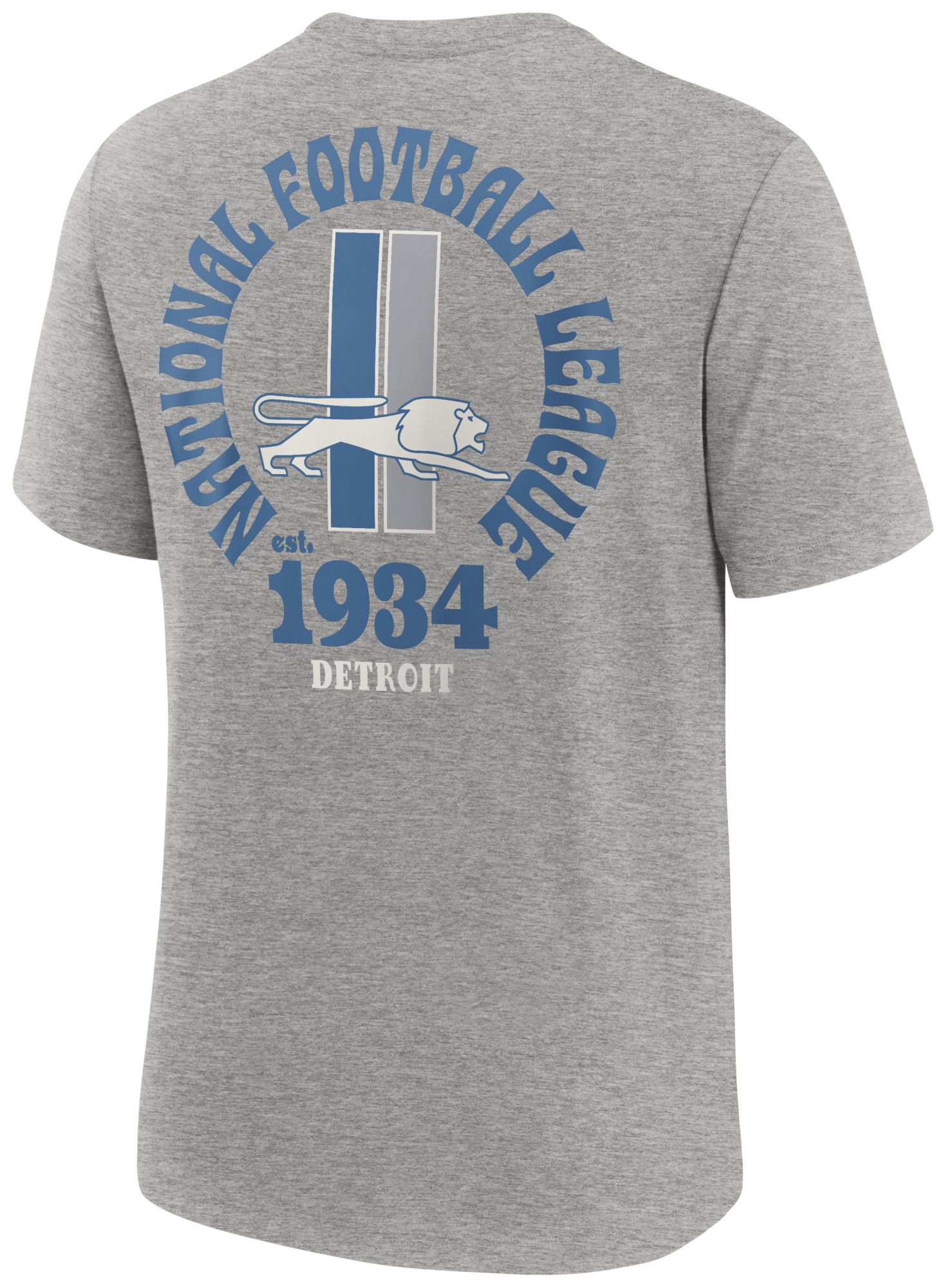 Nike Men's Detroit Lions Rewind Tri-Blend Dark Grey Heather T-Shirt product image