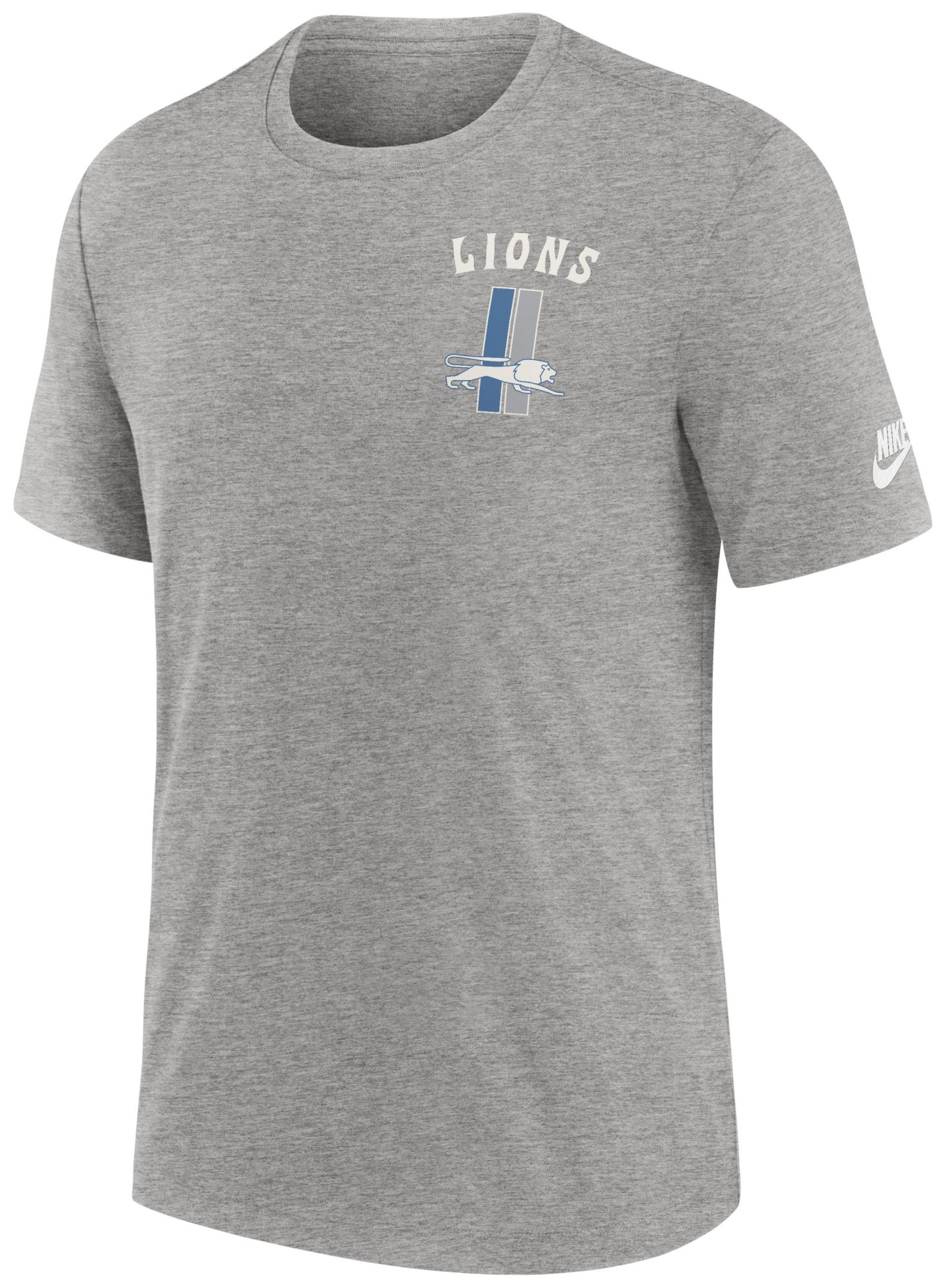 Nike Men's Detroit Lions Rewind Tri-Blend Dark Grey Heather T-Shirt product image
