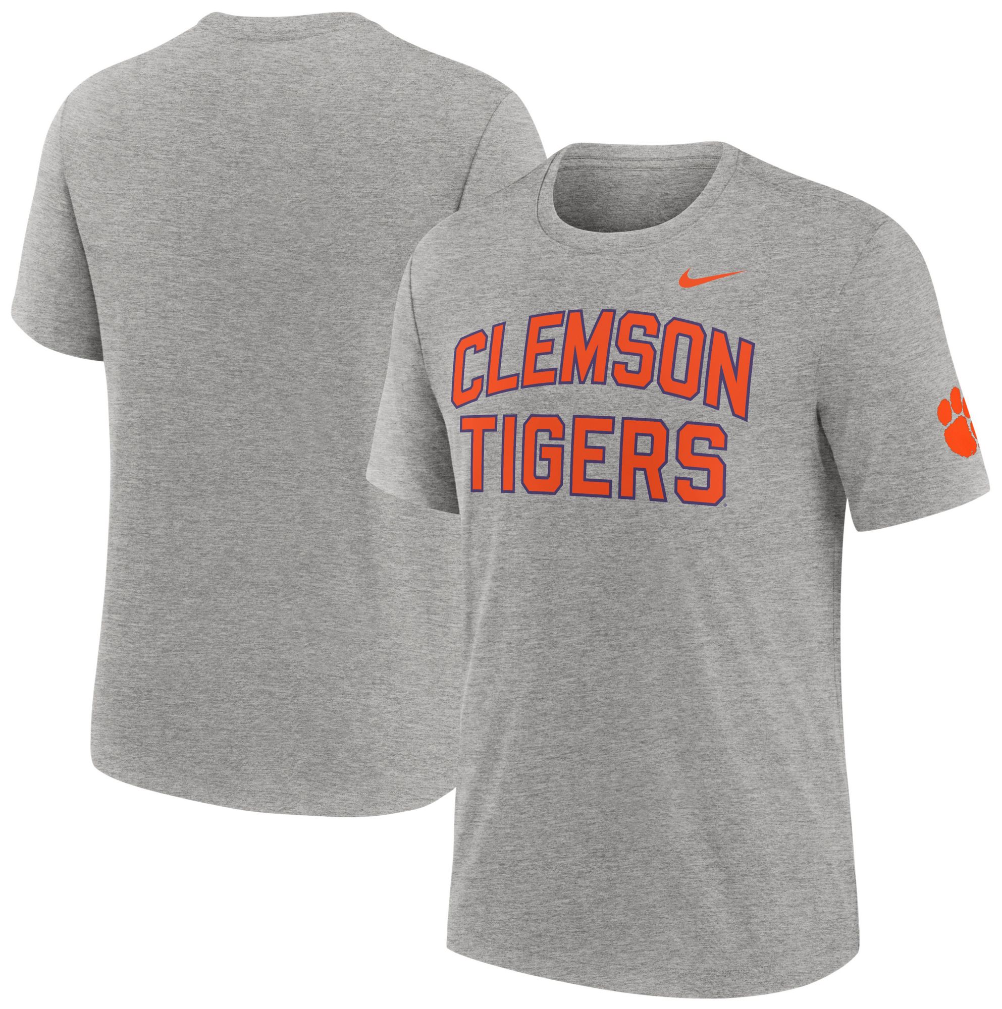 Nike Men's Clemson Tigers Grey Authentic Tri-Blend T-Shirt product image