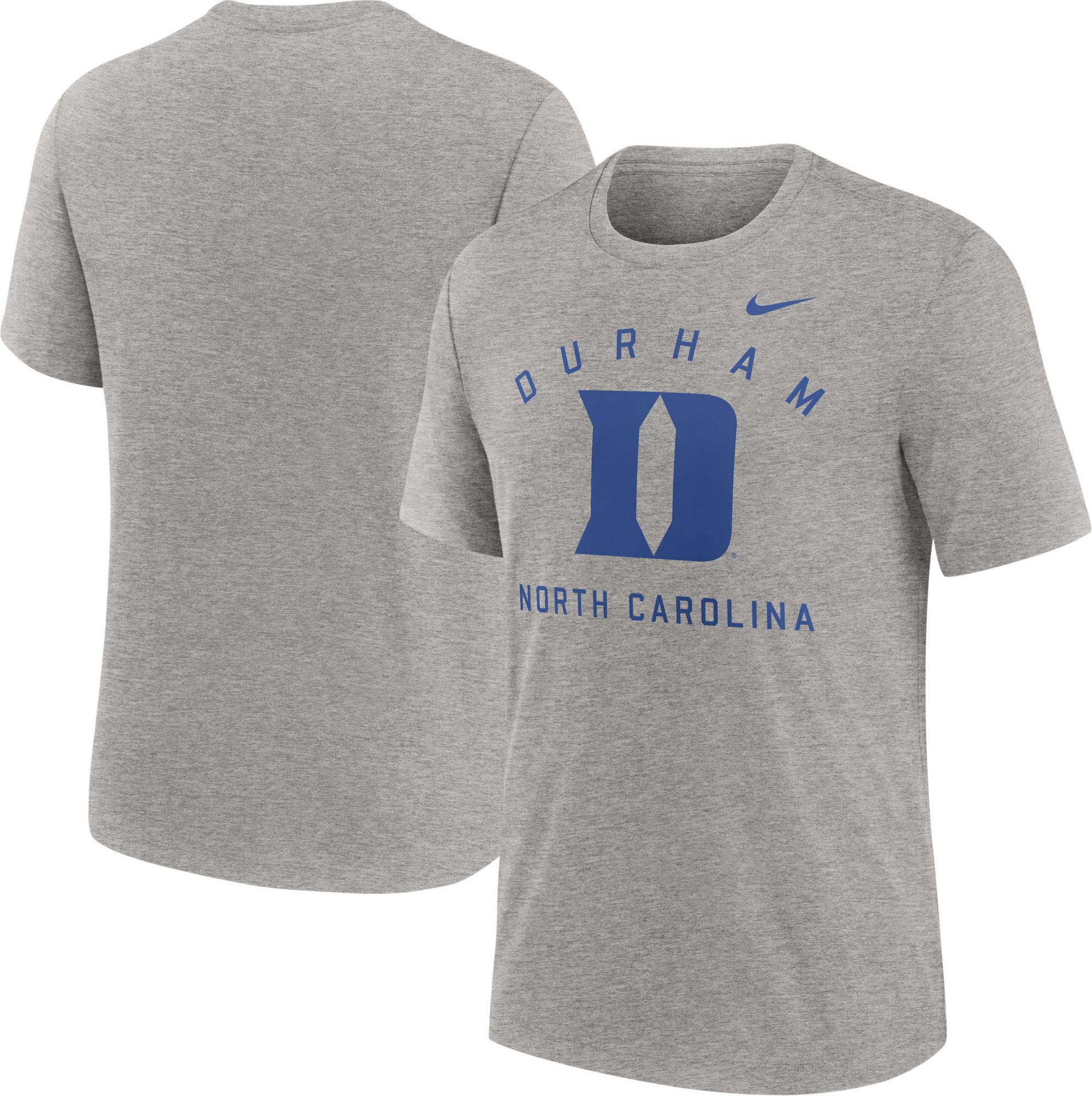 Nike Men's Duke Blue Devils Grey Primary Triblend T-Shirt product image