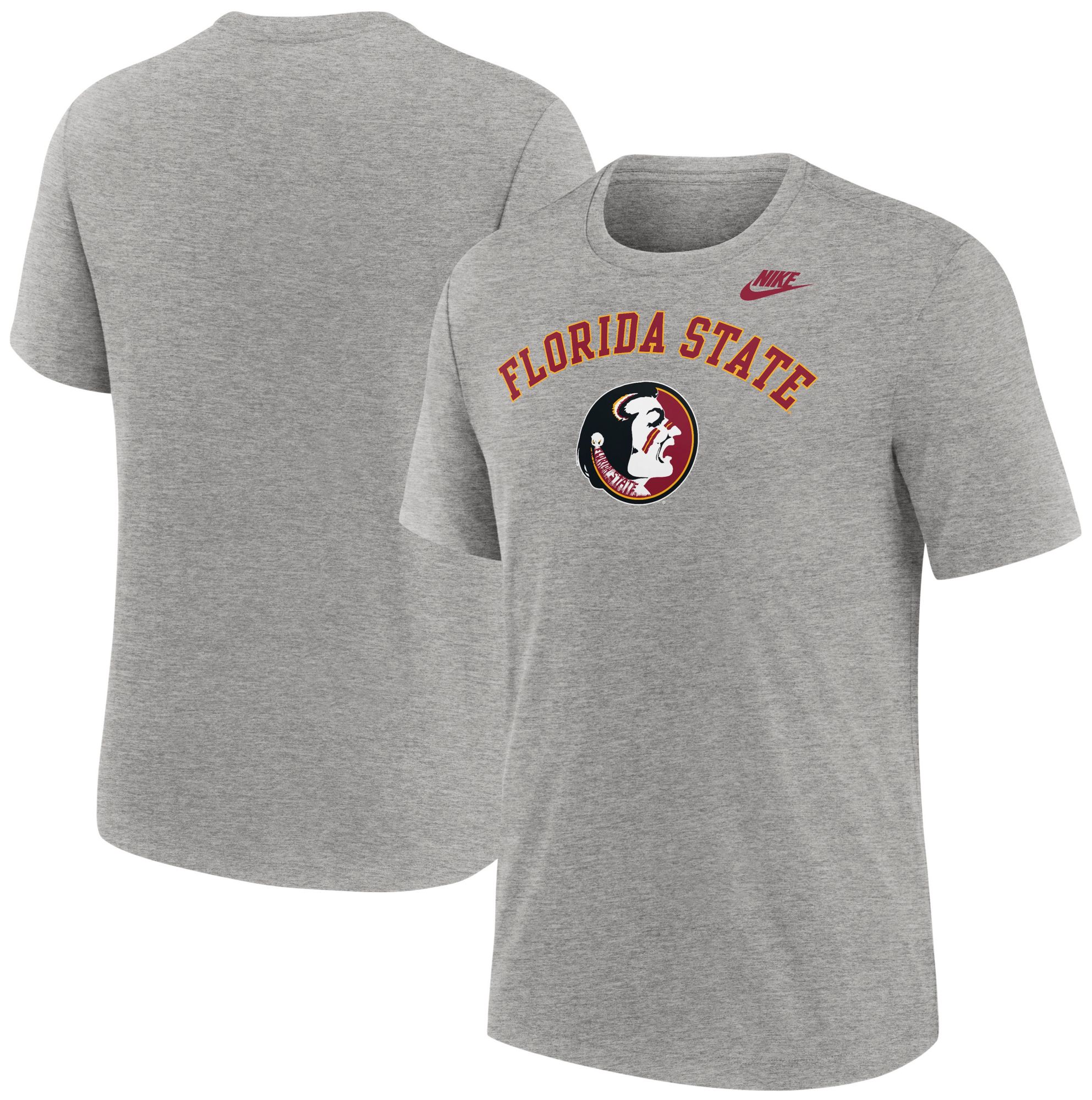 Nike Men's Florida State Seminoles Dark Grey Heather Legacy Arch T-Shirt product image