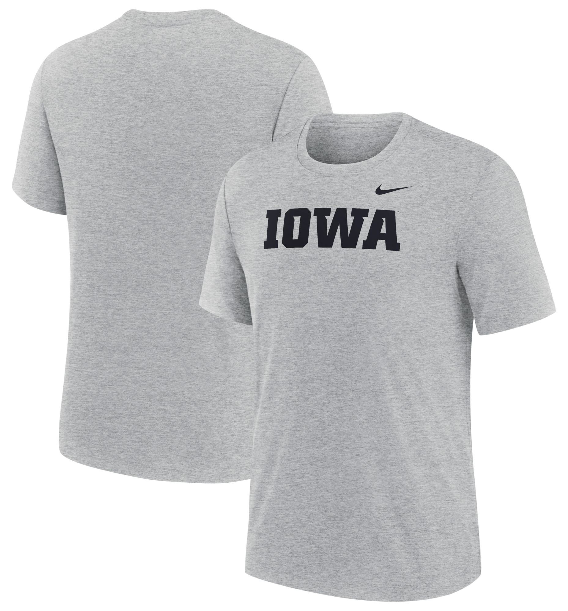 Nike Men's Iowa Hawkeyes Dark Grey Heather Triblend Alternate Logo T-Shirt product image