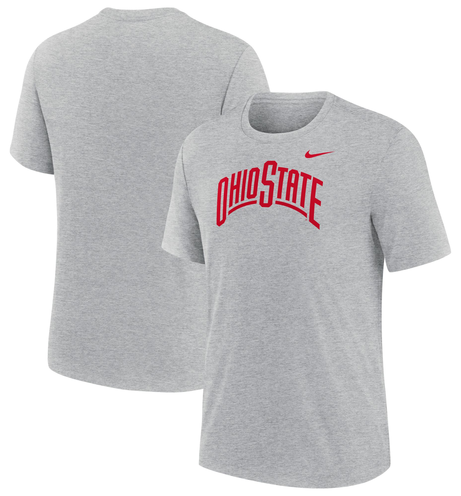 Nike Men's Ohio State Buckeyes Dark Grey Heather Triblend Alternate Logo T-Shirt product image