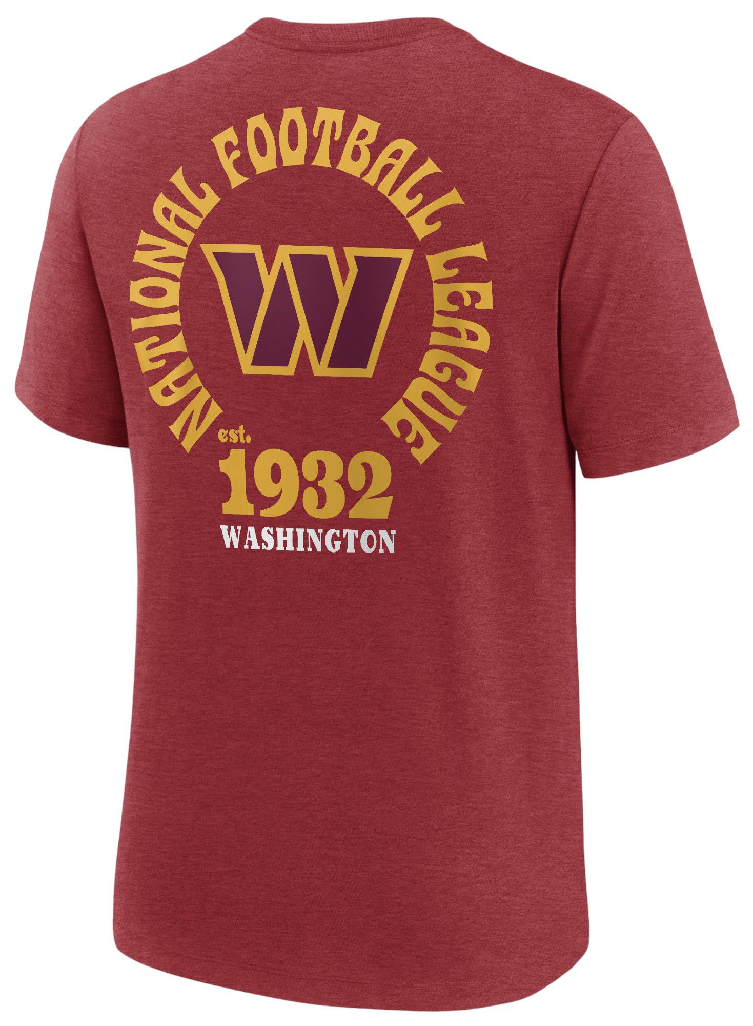Nike Men's Washington Commanders Rewind Tri-Blend Red Heather T-Shirt product image