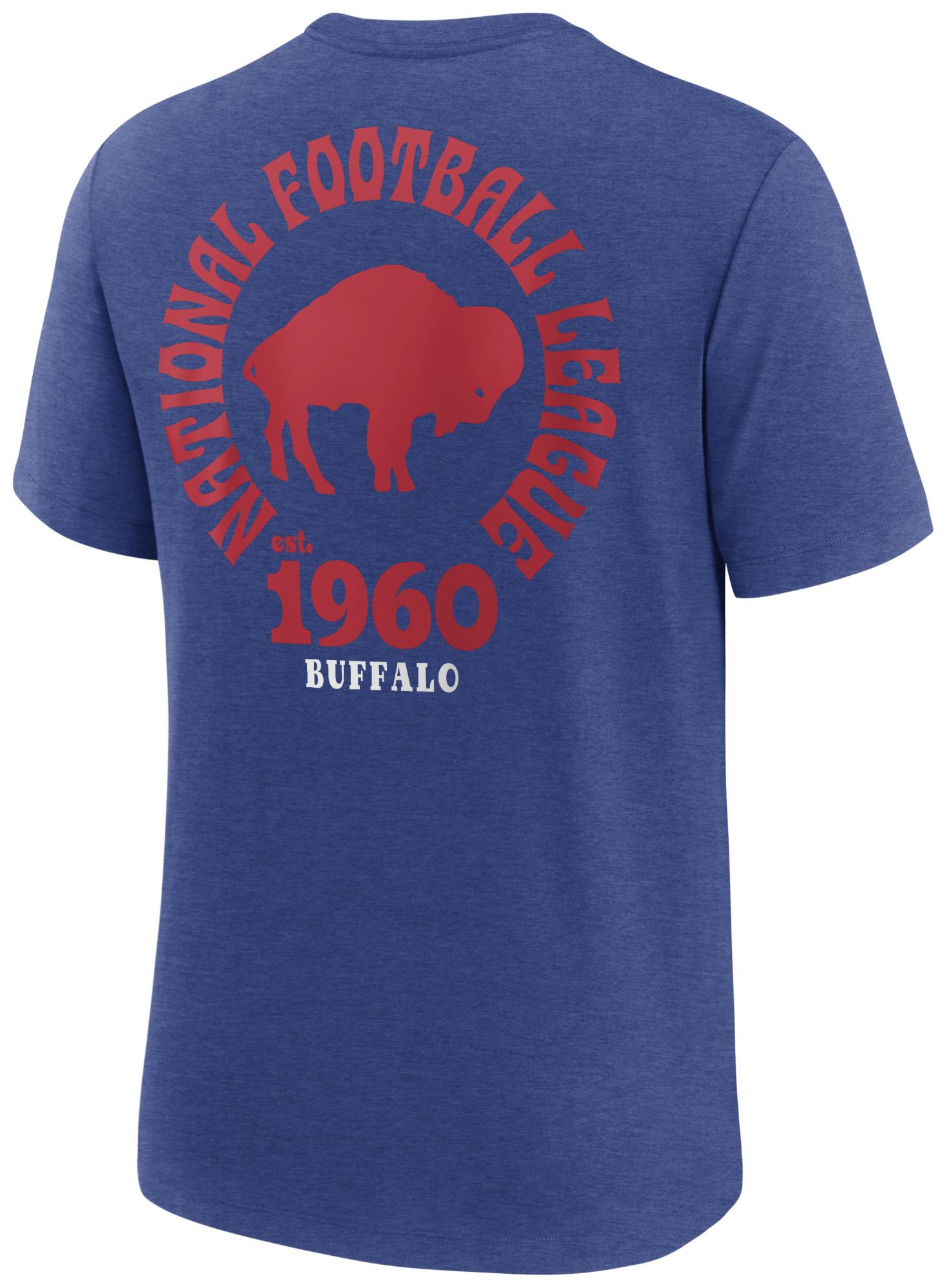 Nike Men's Buffalo Bills Rewind Tri-Blend Blue Heather T-Shirt product image