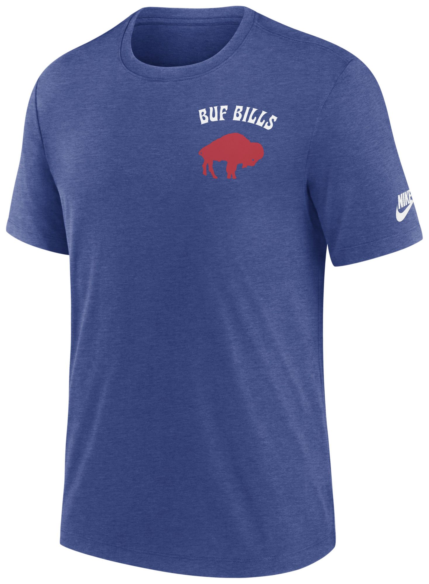 Nike Men's Buffalo Bills Rewind Tri-Blend Blue Heather T-Shirt product image
