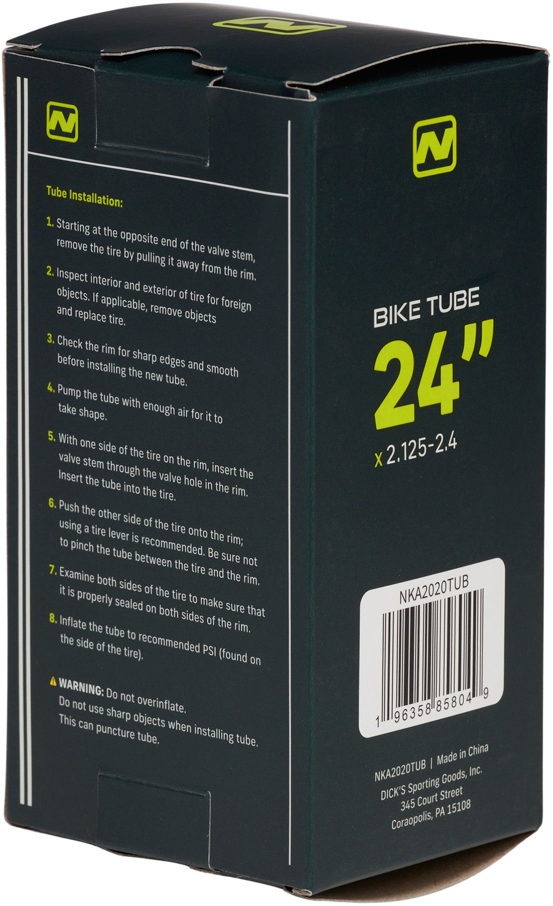 Nishiki Schrader Valve 24" X 2.125-2.4 Bike Tube product image