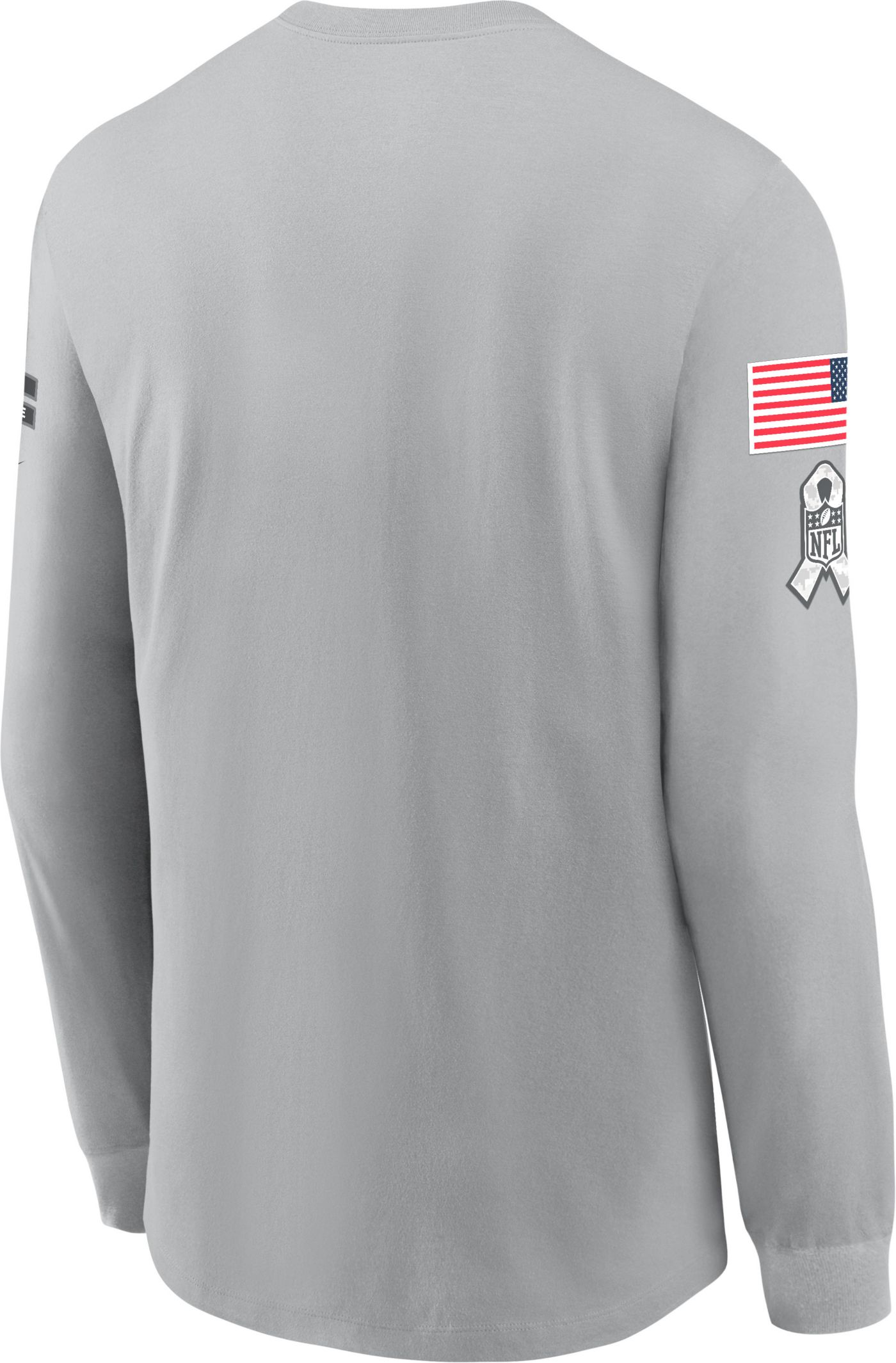 Nike Men's New York Jets Salute to Service 2024 Silver Long Sleeve T