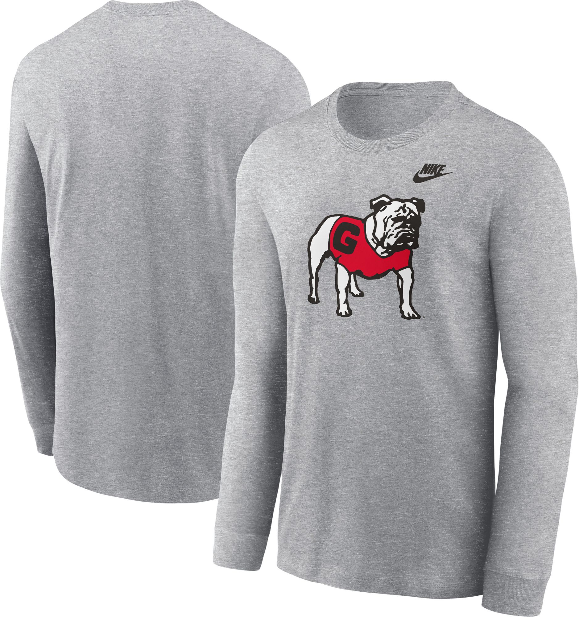 Nike Men's Georgia Bulldogs Dk Grey Heather Logo Long Sleeve T-Shirt product image