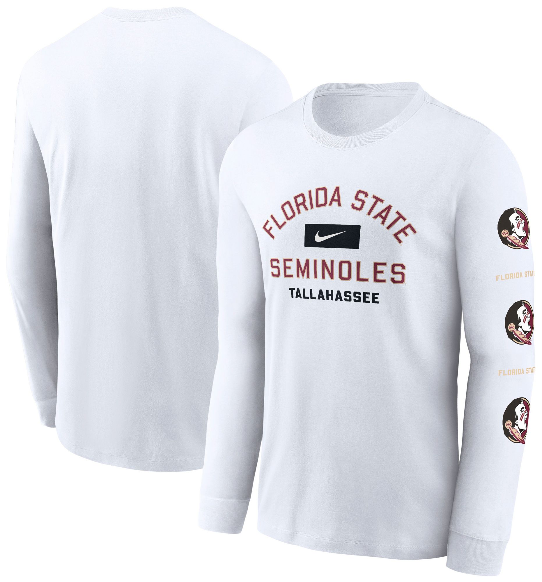 Nike Men's Florida State Seminoles White Sleeve Hit Long Sleeve T-Shirt product image