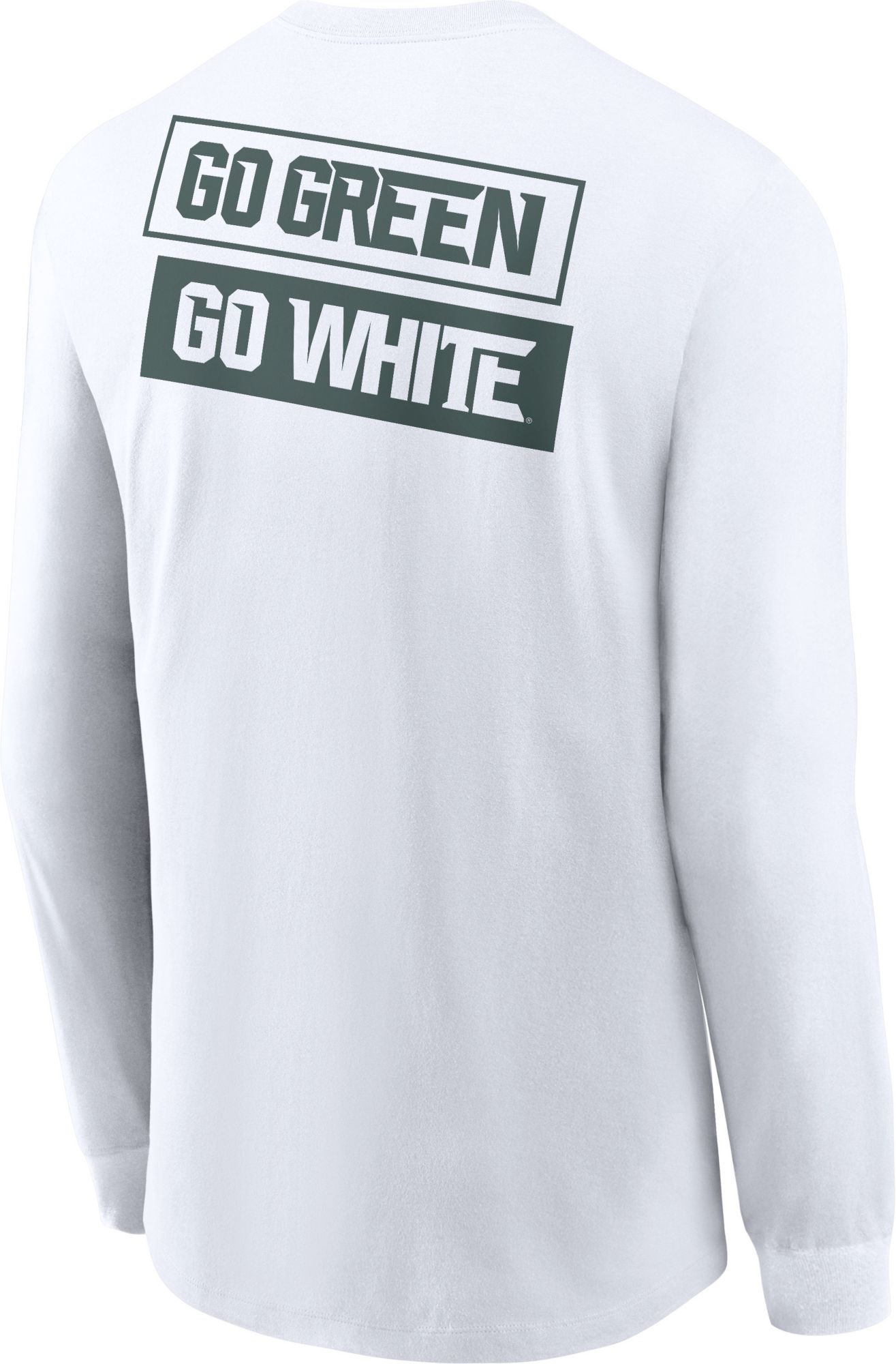 Nike Adult Michigan State Spartans 2Sided White Long Sleeve T-Shirt product image