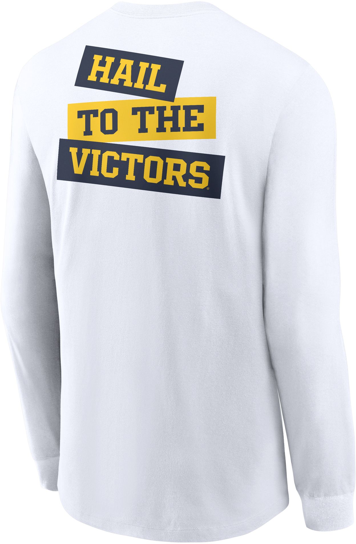 Jordan Adult Michigan Wolverines 2-Sided White Long Sleeve T-Shirt product image