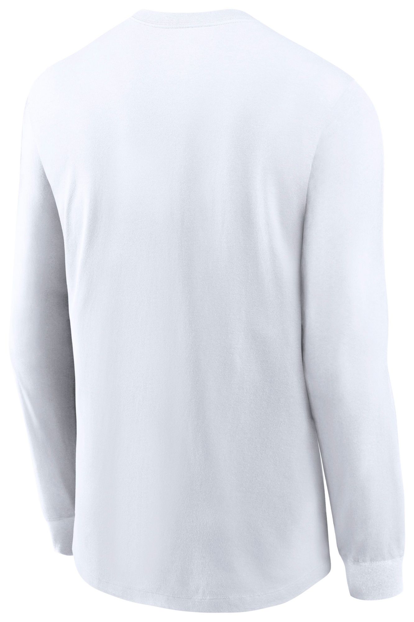 Jordan Men's North Carolina Tar Heels White Cotton Logo Long Sleeve T-Shirt product image