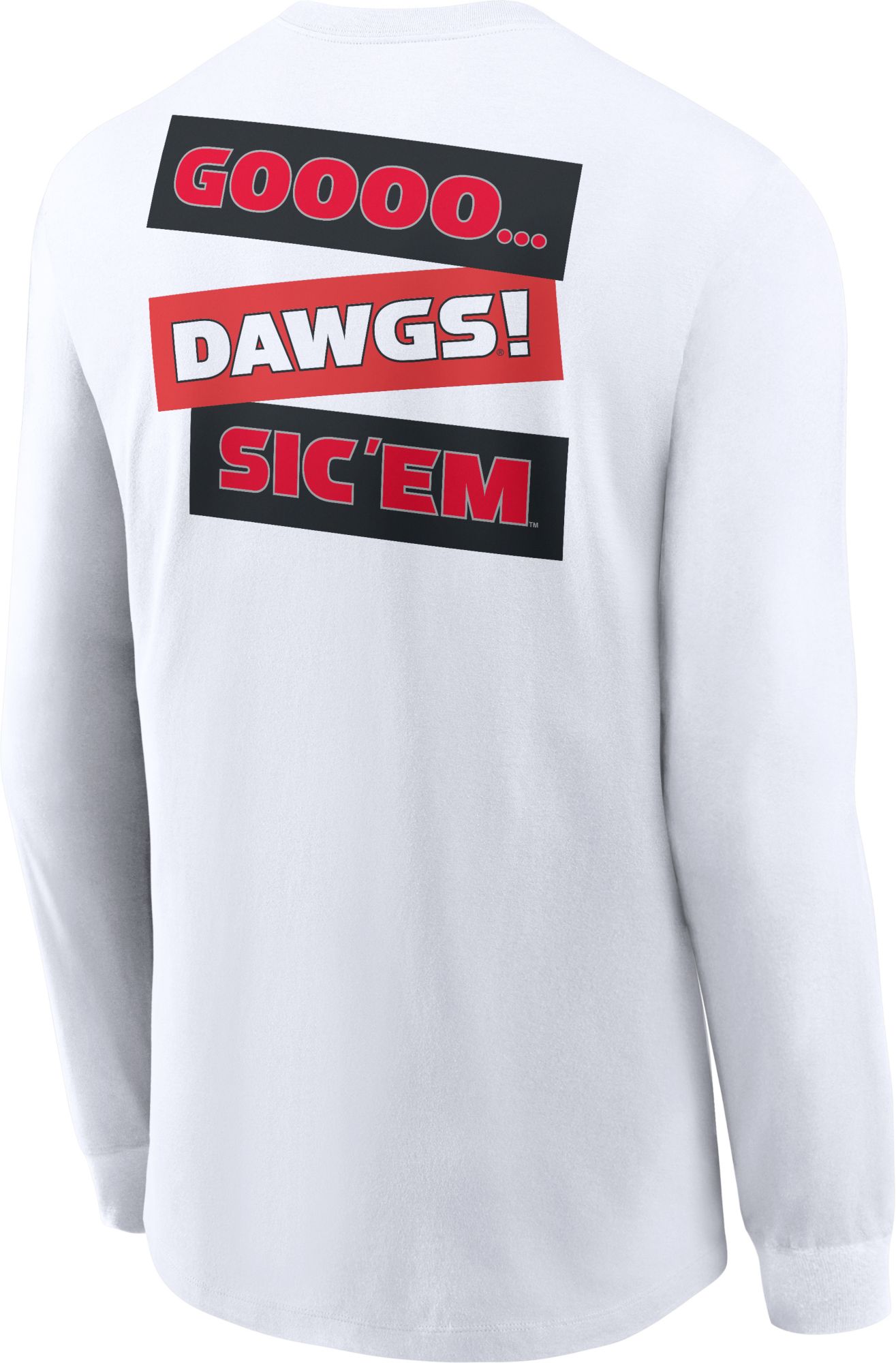 Nike Adult Georgia Bulldogs 2Sided White Long Sleeve T-Shirt product image