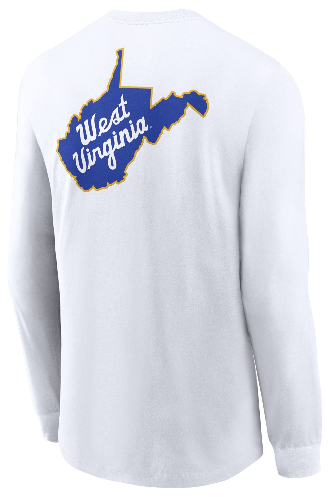 Nike Adult West Virginia Mountaineers Jerry West 2Sided State White Long Sleeve T-Shirt product image
