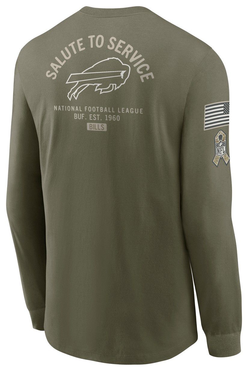 Nike Men's Buffalo Bills Olive Salute To Service 2025 Long Sleeve T-Shirt product image