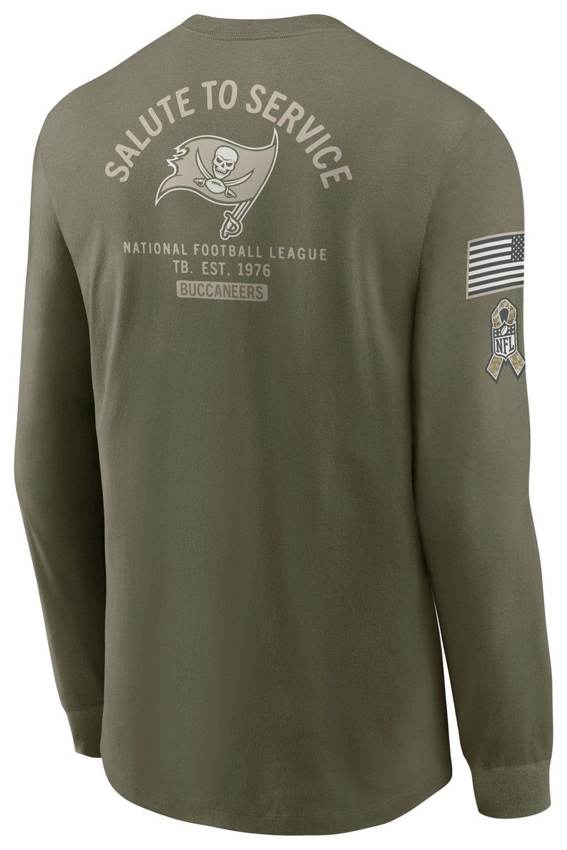 Nike Men's Tampa Bay Buccaneers Olive Salute To Service 2025 Long Sleeve T-Shirt product image