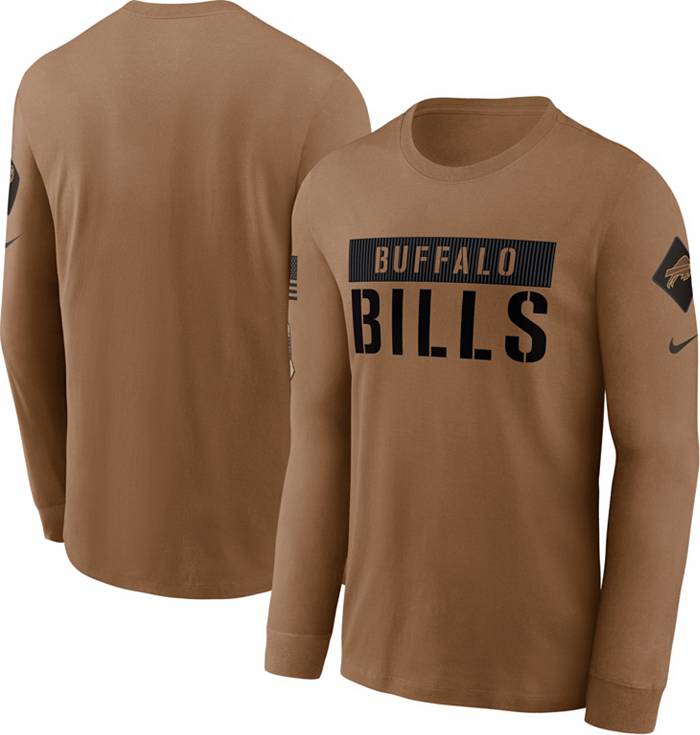 Nike Men's Buffalo Bills 2023 Salute to Service Brown Long Sleeve T-Shirt