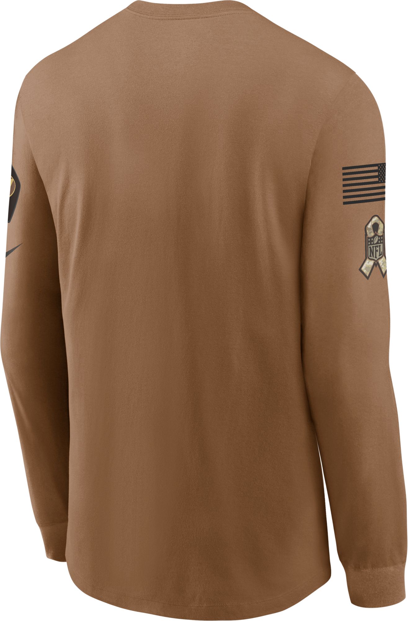 Nike Men's New York Jets 2023 Salute to Service Brown Long Sleeve T-Shirt
