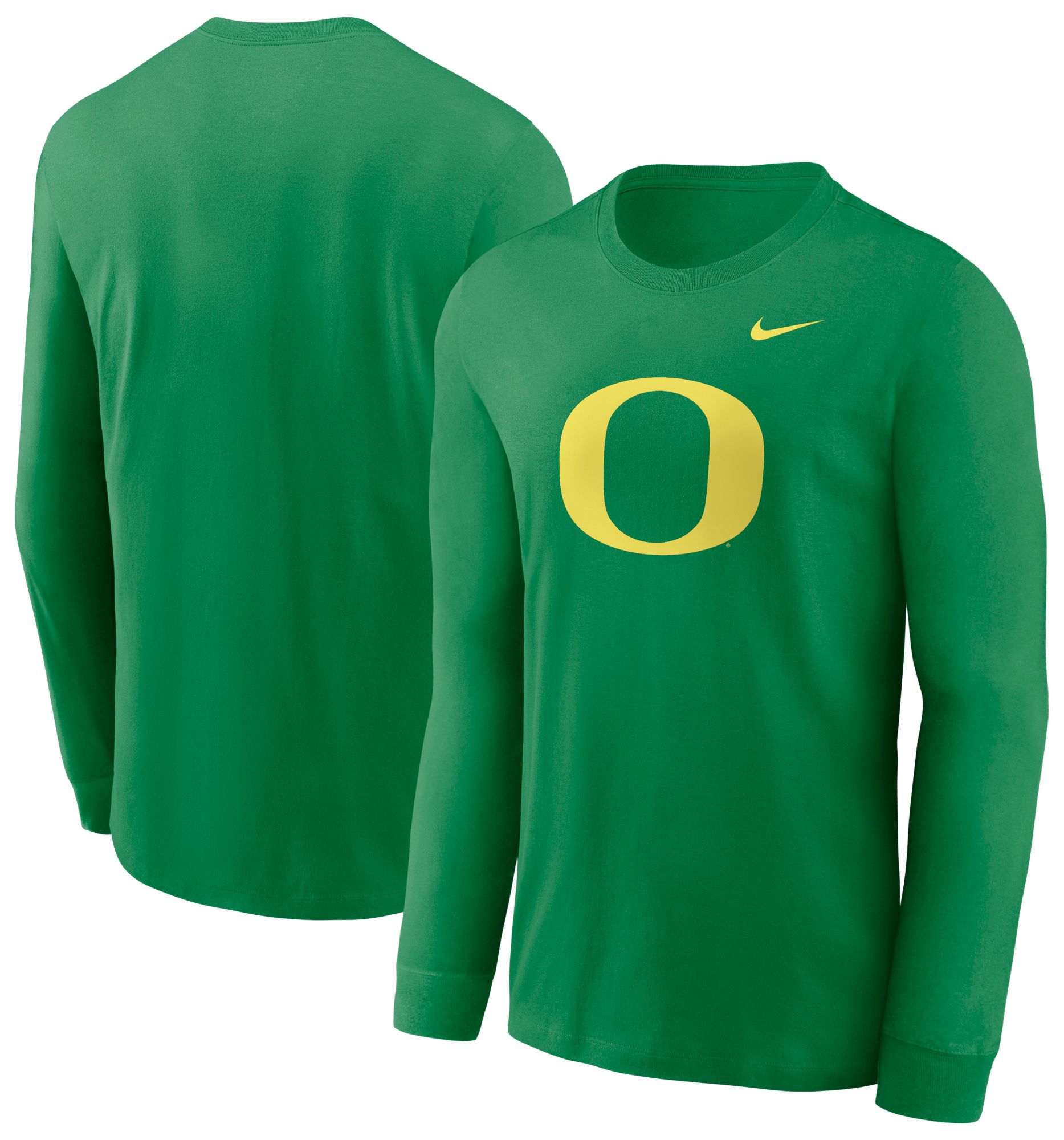 Nike Men's Oregon Ducks Green Core Cotton Logo Long Sleeve T-Shirt product image