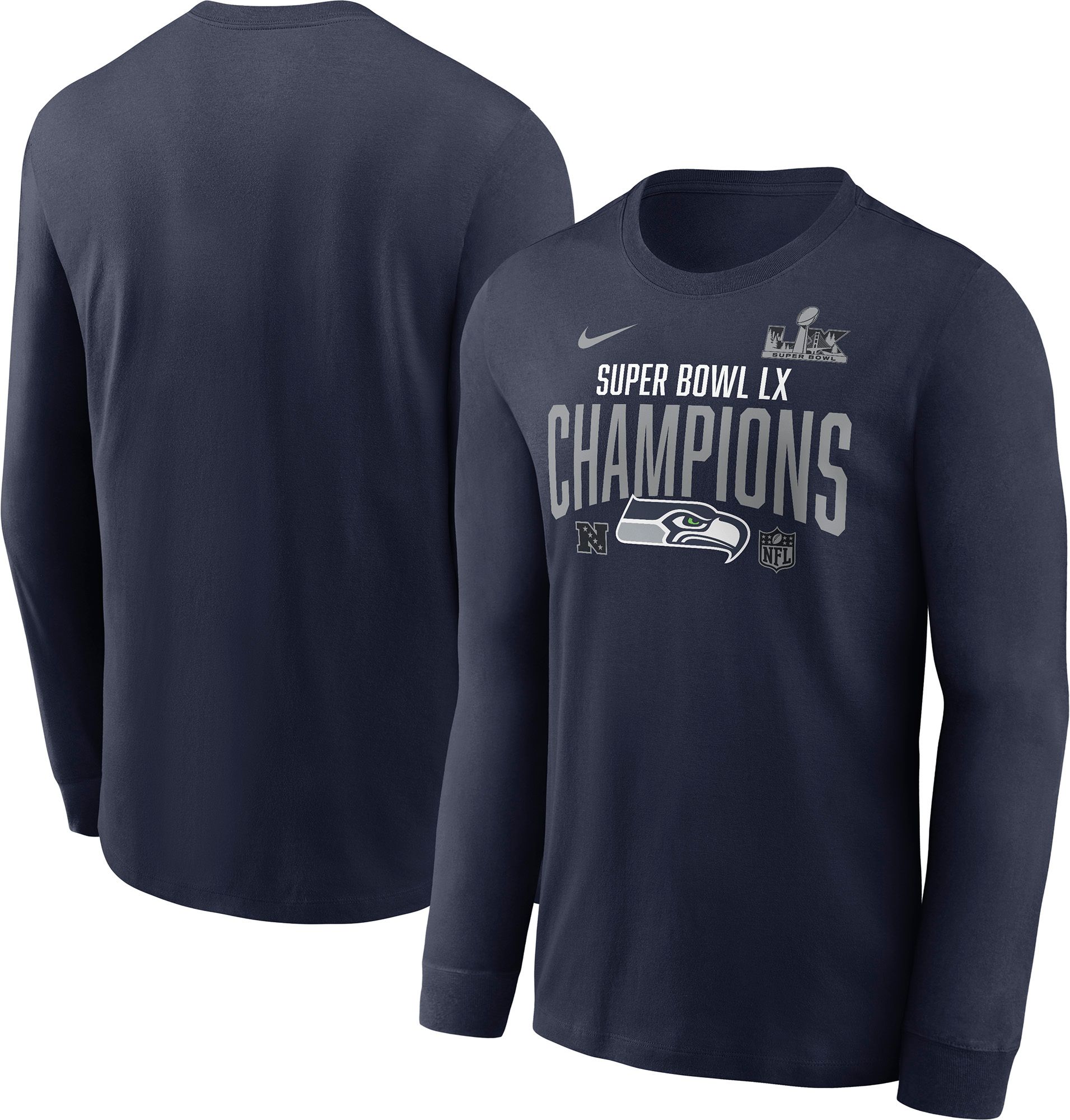 Nike Men's 2025-26 Super Bowl LX Champions Seattle Seahawks Yard Long Sleeve Shirt product image