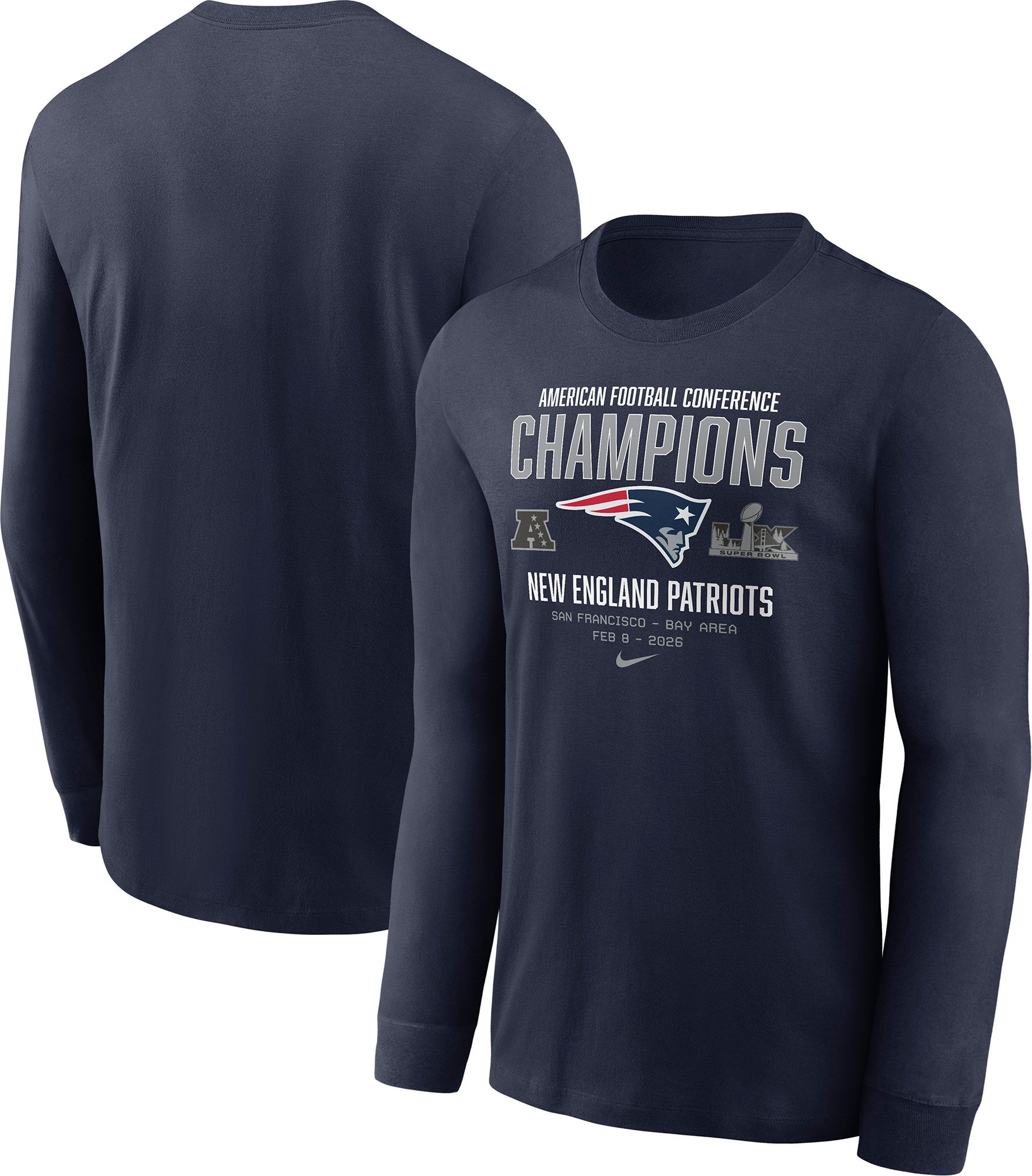 Nike Men's 2025-26 AFC Champions New England Patriots Team Long Sleeve Shirt product image