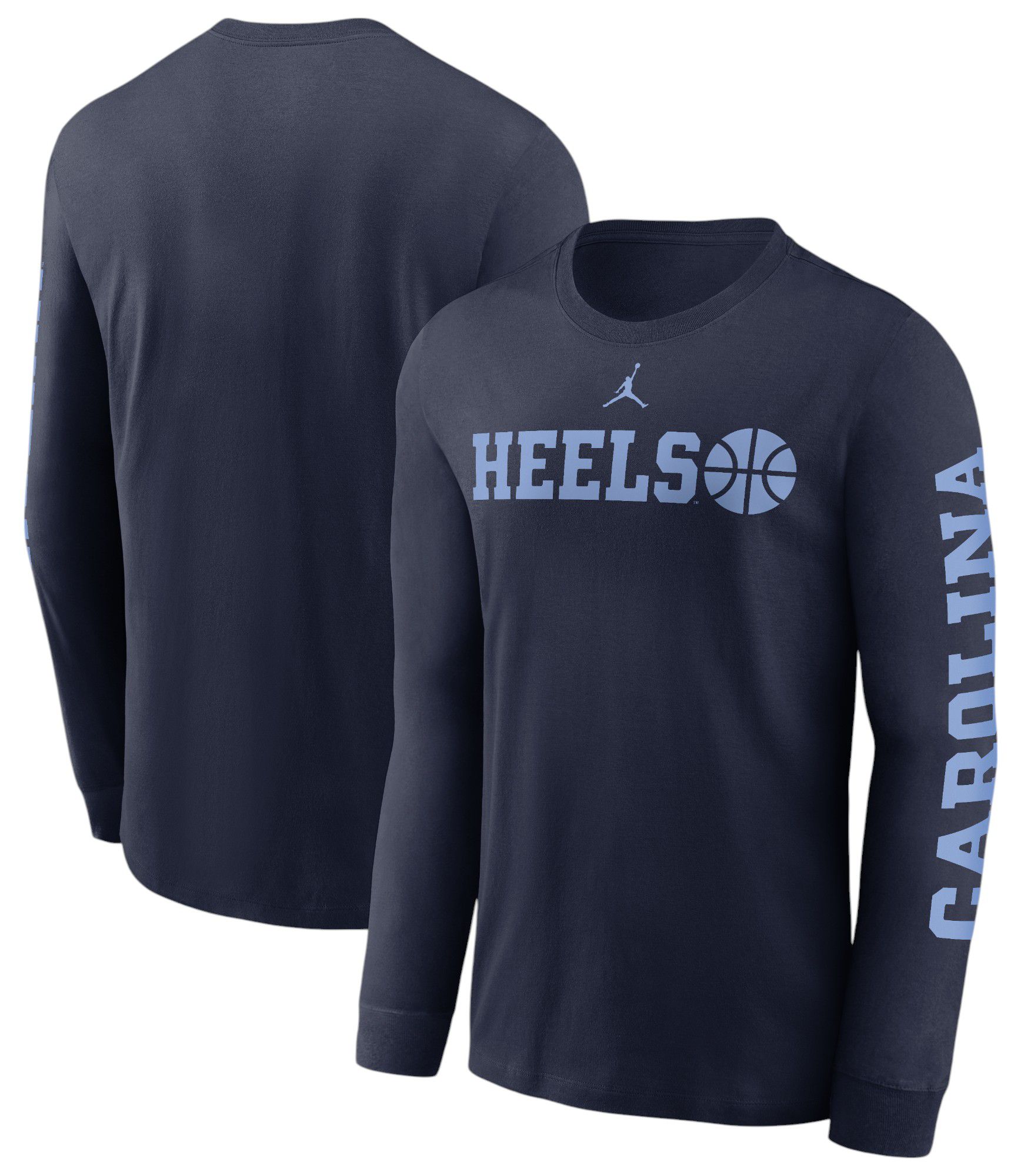 Jordan Men's North Carolina Tar Heels College Navy Icon Long Sleeve T-Shirt product image