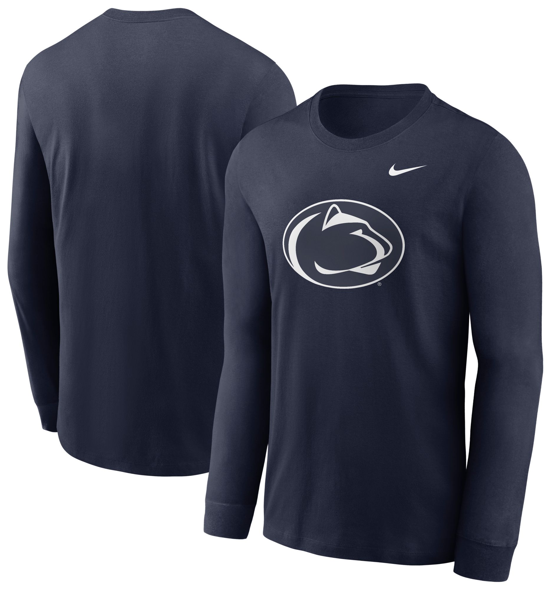 Nike Men's Penn State Nittany Lions Navy Core Cotton Logo Long Sleeve T-Shirt product image
