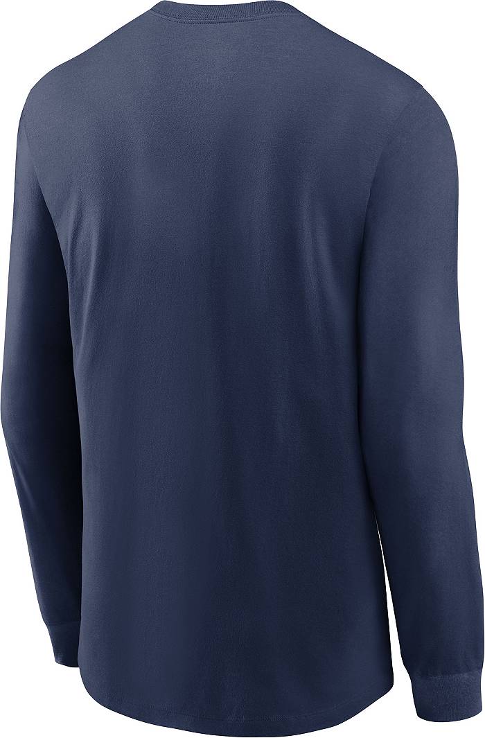 Atlanta Braves Youth Distressed Logo T-Shirt - Navy Blue Size: Medium
