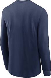 Nike Men's Detroit Tigers Navy Arch Over Logo Long Sleeve T-Shirt