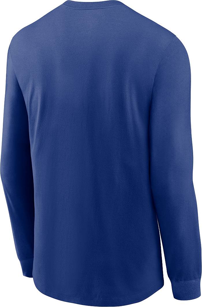 Nike Men's Texas Rangers Royal Arch Over Logo Long Sleeve T-Shirt