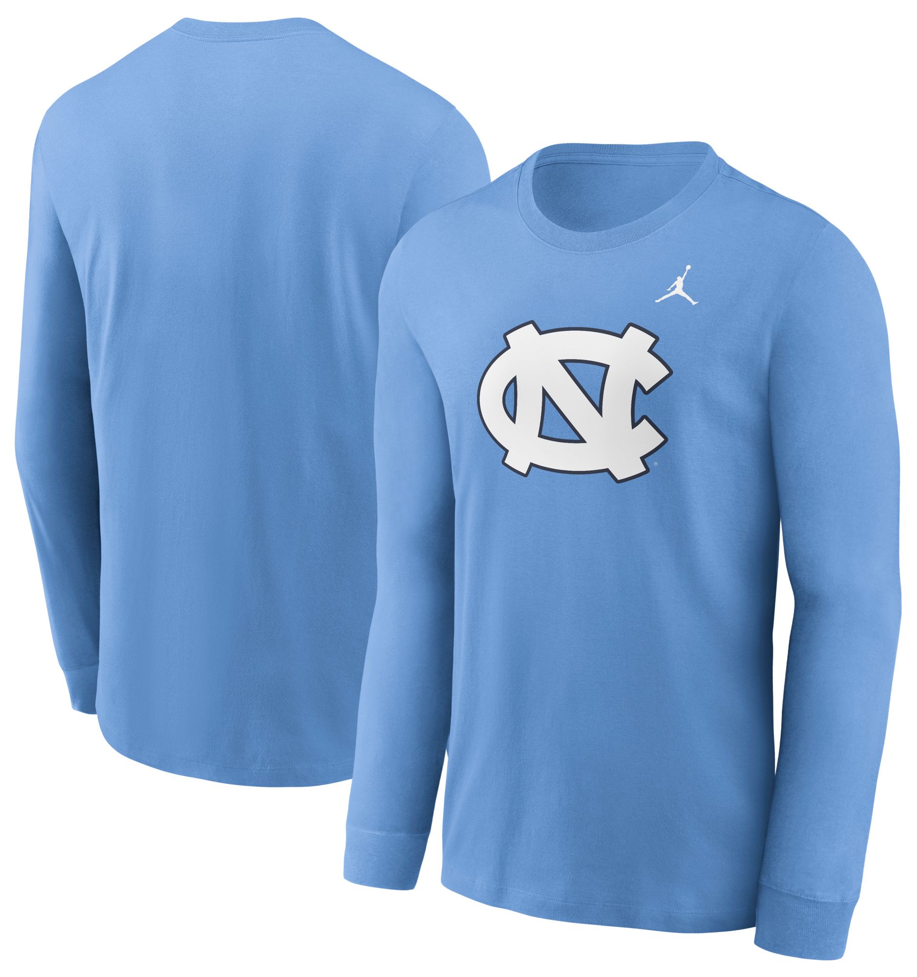 Nike Men's North Carolina Tar Heels Carolina Blue Core Cotton Logo Long Sleeve T-Shirt product image