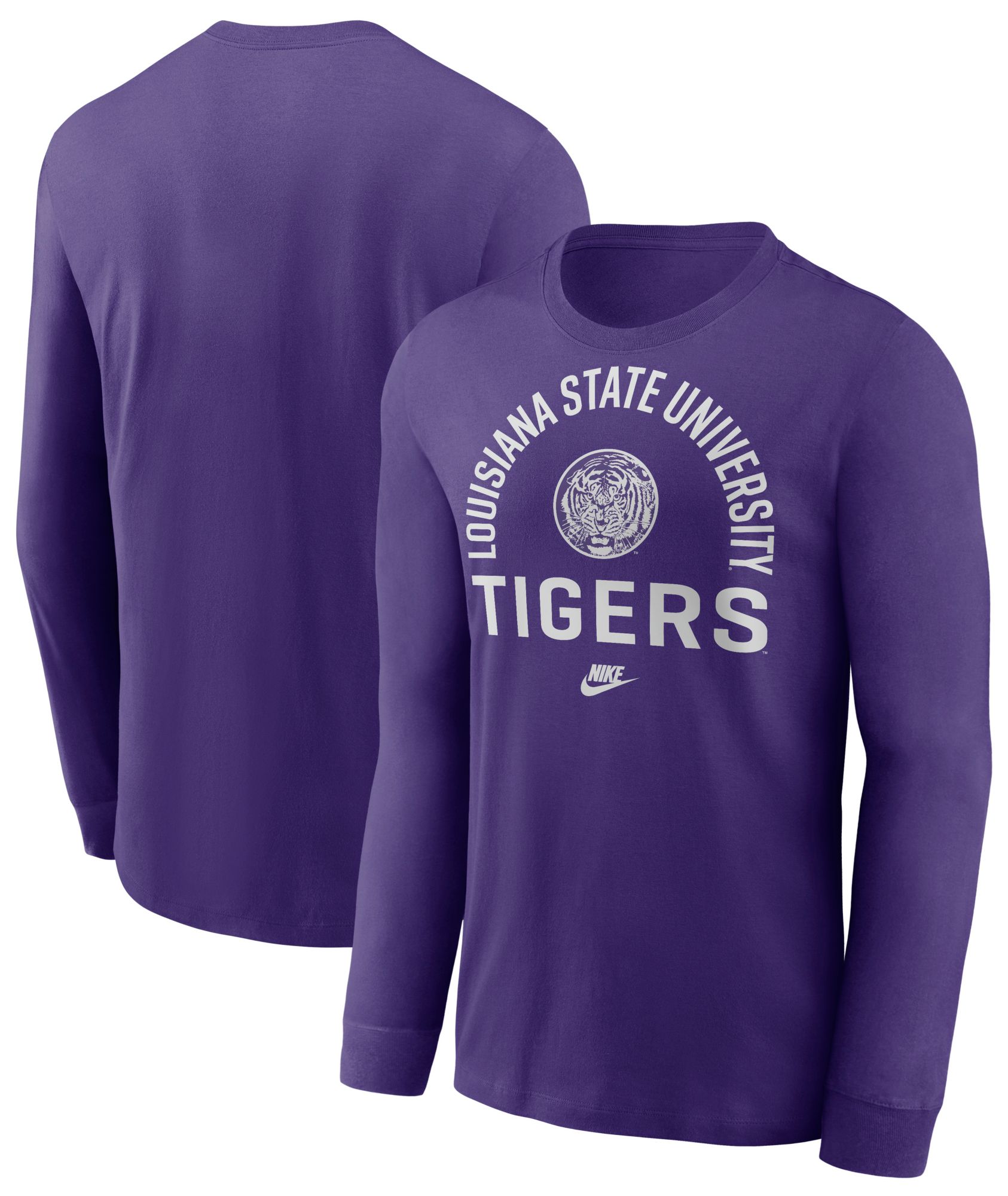 Nike Men's LSU Tigers Court Purple Legacy Arch Long Sleeve T-Shirt product image