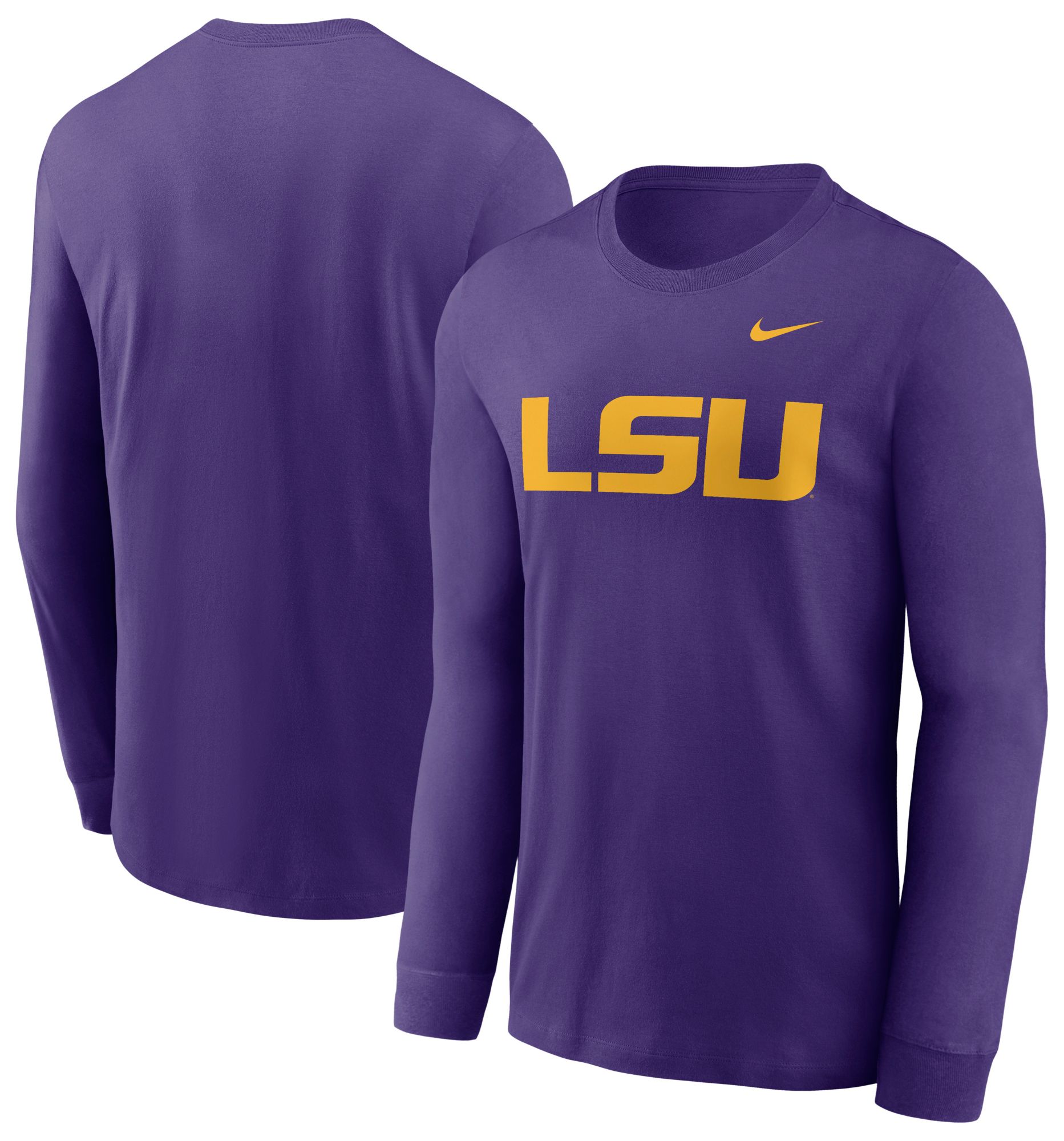 Nike Men's LSU Tigers Purple Core Cotton Logo Long Sleeve T-Shirt product image
