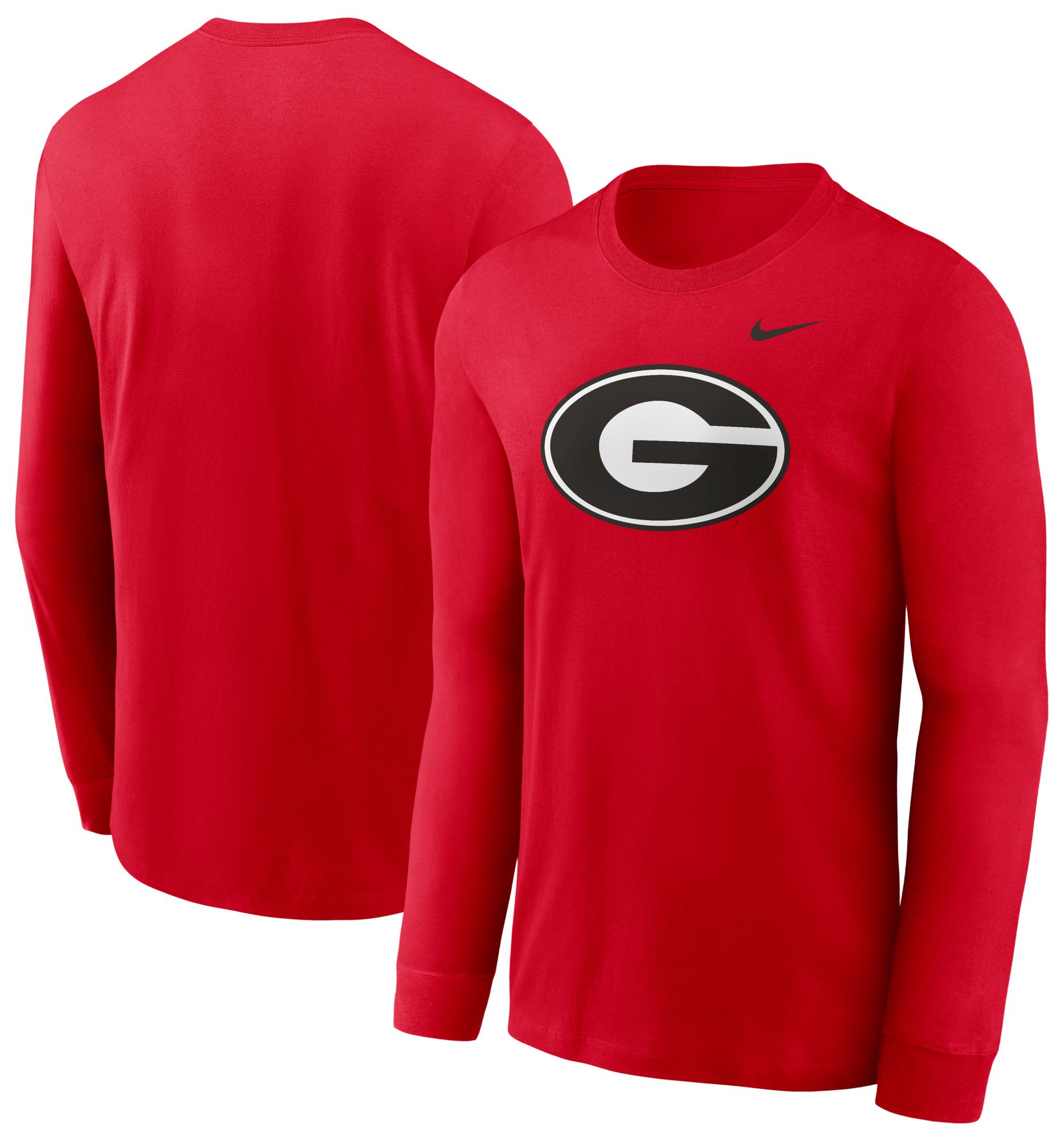 Nike Men's Georgia Bulldogs Red Core Cotton Logo Long Sleeve T-Shirt product image