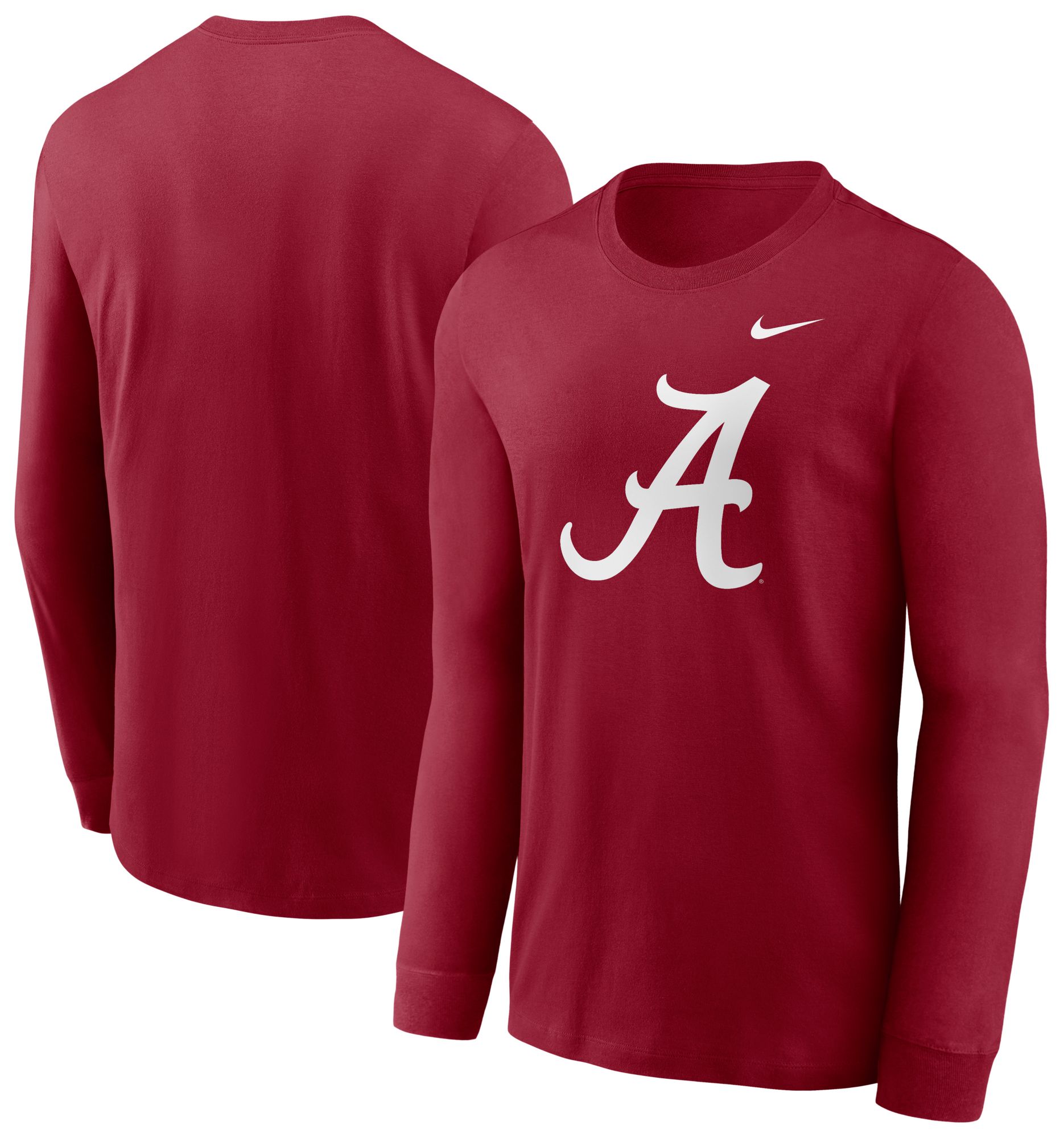 Nike Men's Alabama Crimson Tide Crimson Core Cotton Logo Long Sleeve T-Shirt product image