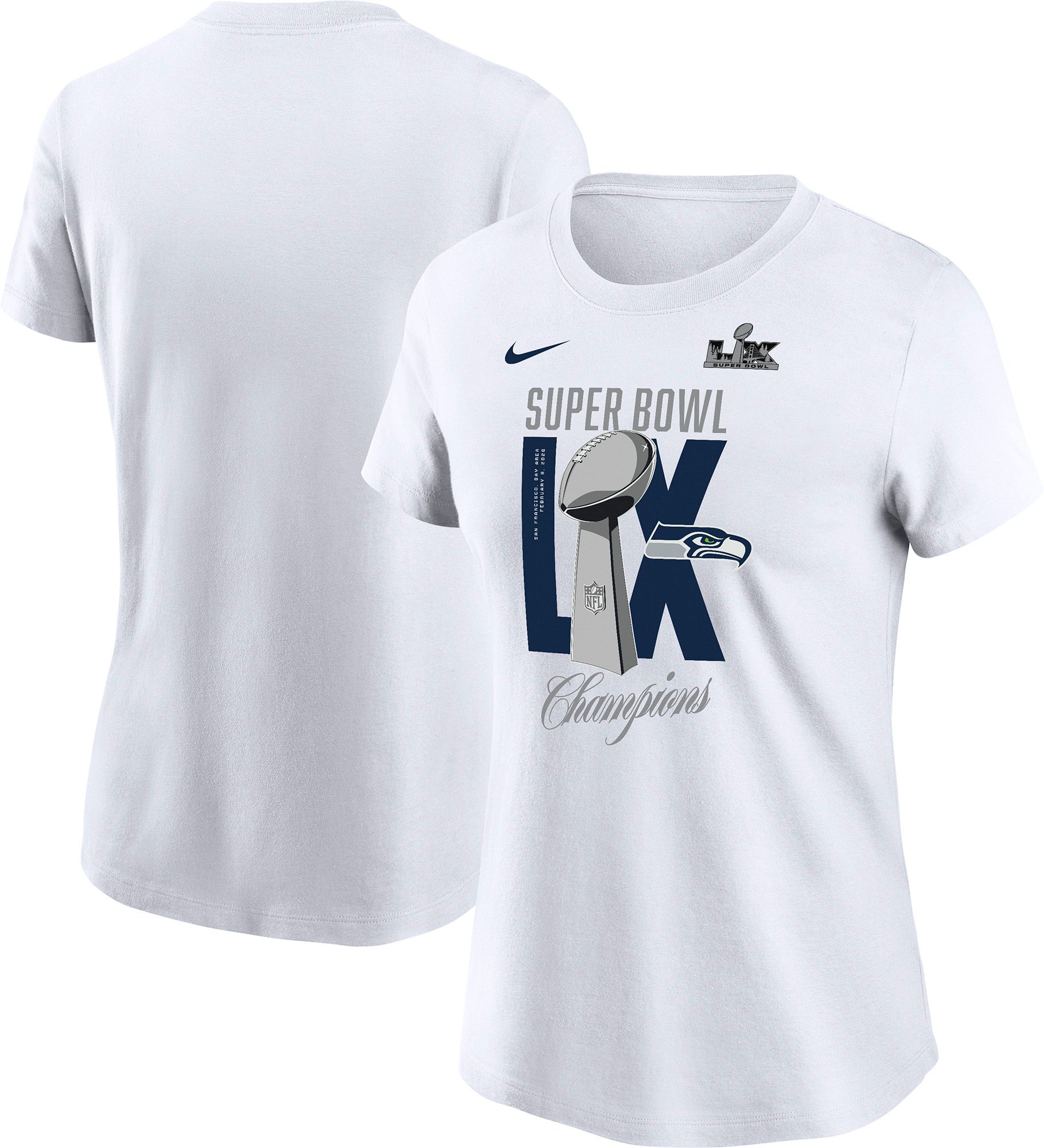 Nike Women's 2025-26 Super Bowl LX Champions Seattle Seahawks Trophy T-Shirt product image