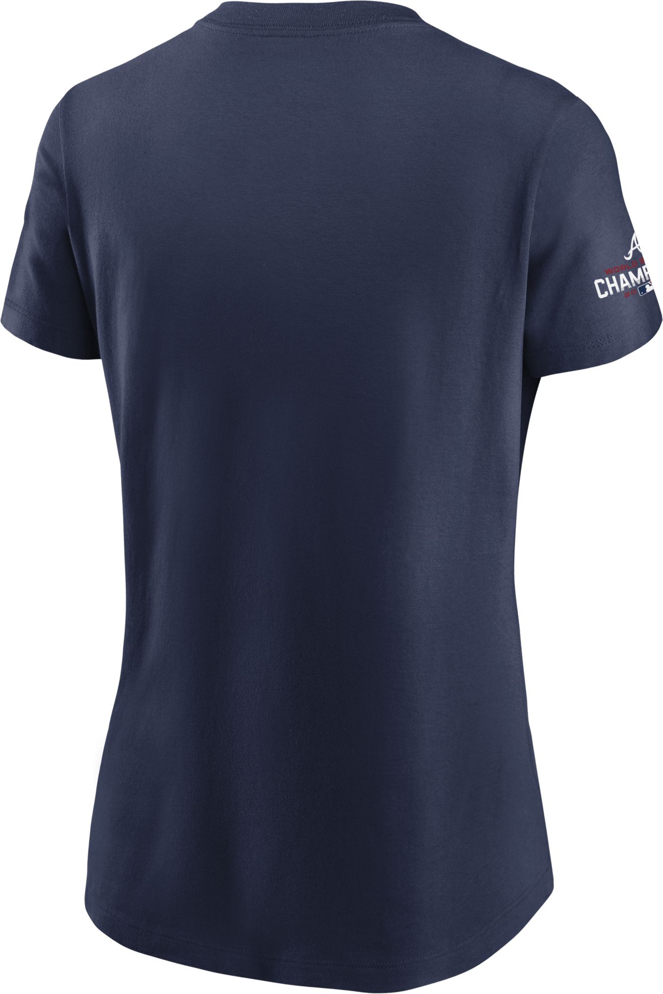 Nike Women's Atlanta Braves 2022 Gold Collection Navy Logo T-Shirt product image