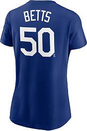 Nike / Youth Replica Los Angeles Dodgers Mookie Betts #50 Cool Base Gray  Jersey
