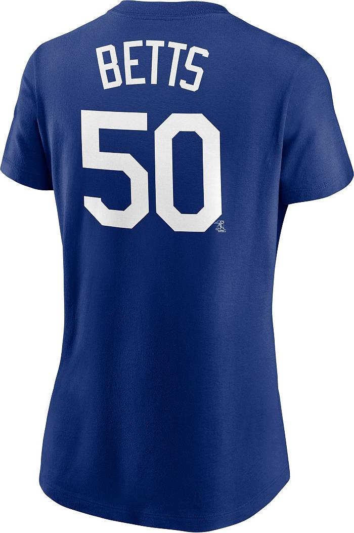 Nike Men's Replica Los Angeles Dodgers Mookie Betts #50 Cool Base Blue  Jersey