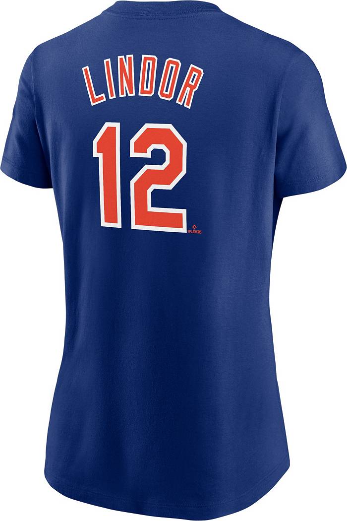 SALE!!! Francisco Lindor #12 New York Mets Name & Number T-Shirt S_5XL