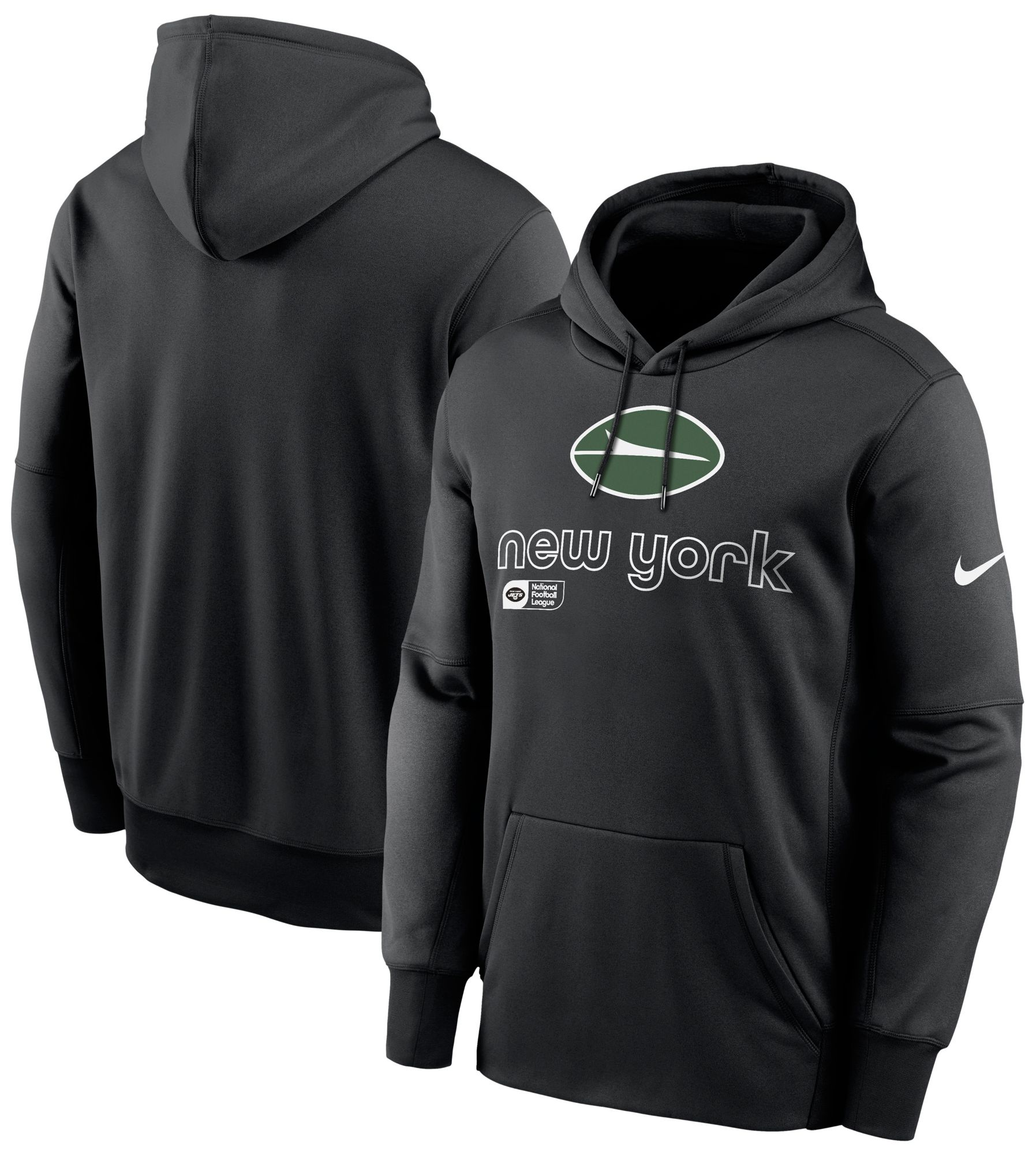Nike Men's New York Jets Therma-FIT Black Pullover Hoodie product image