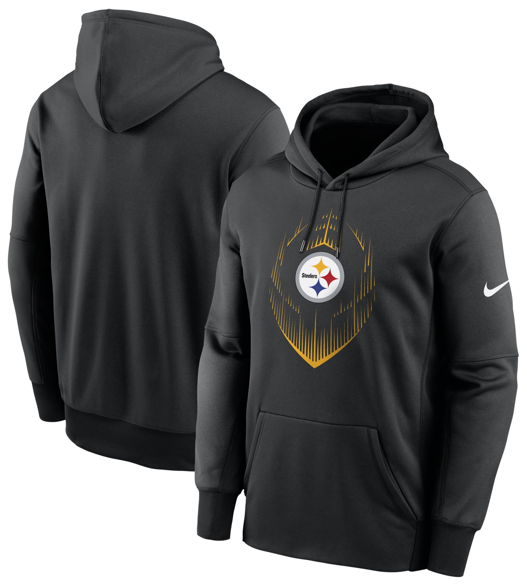 Nike Men's Pittsburgh Steelers Black Therma Icon Pullover Hoodie product image